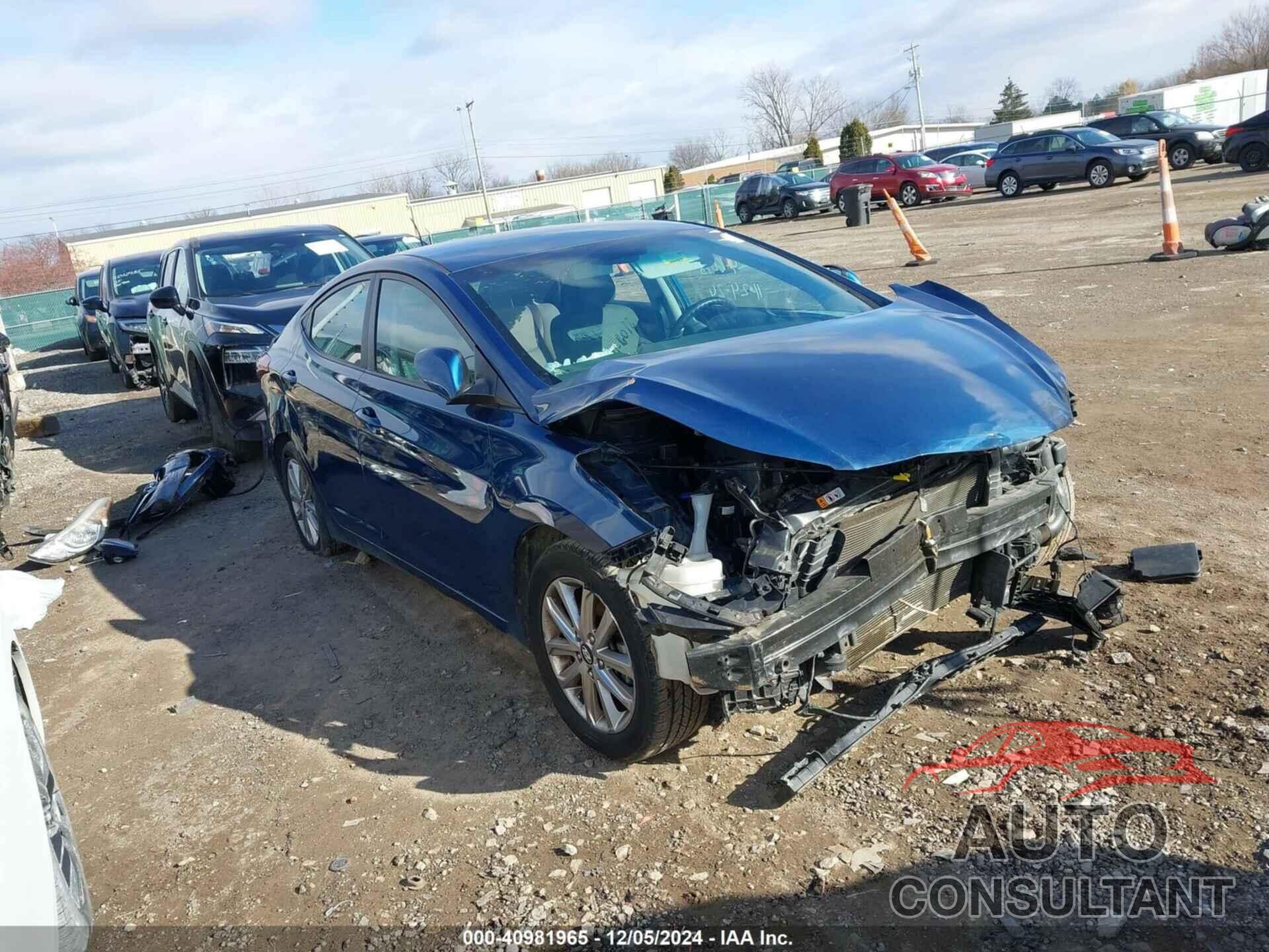 HYUNDAI ELANTRA 2016 - KMHDH4AE4GU619274