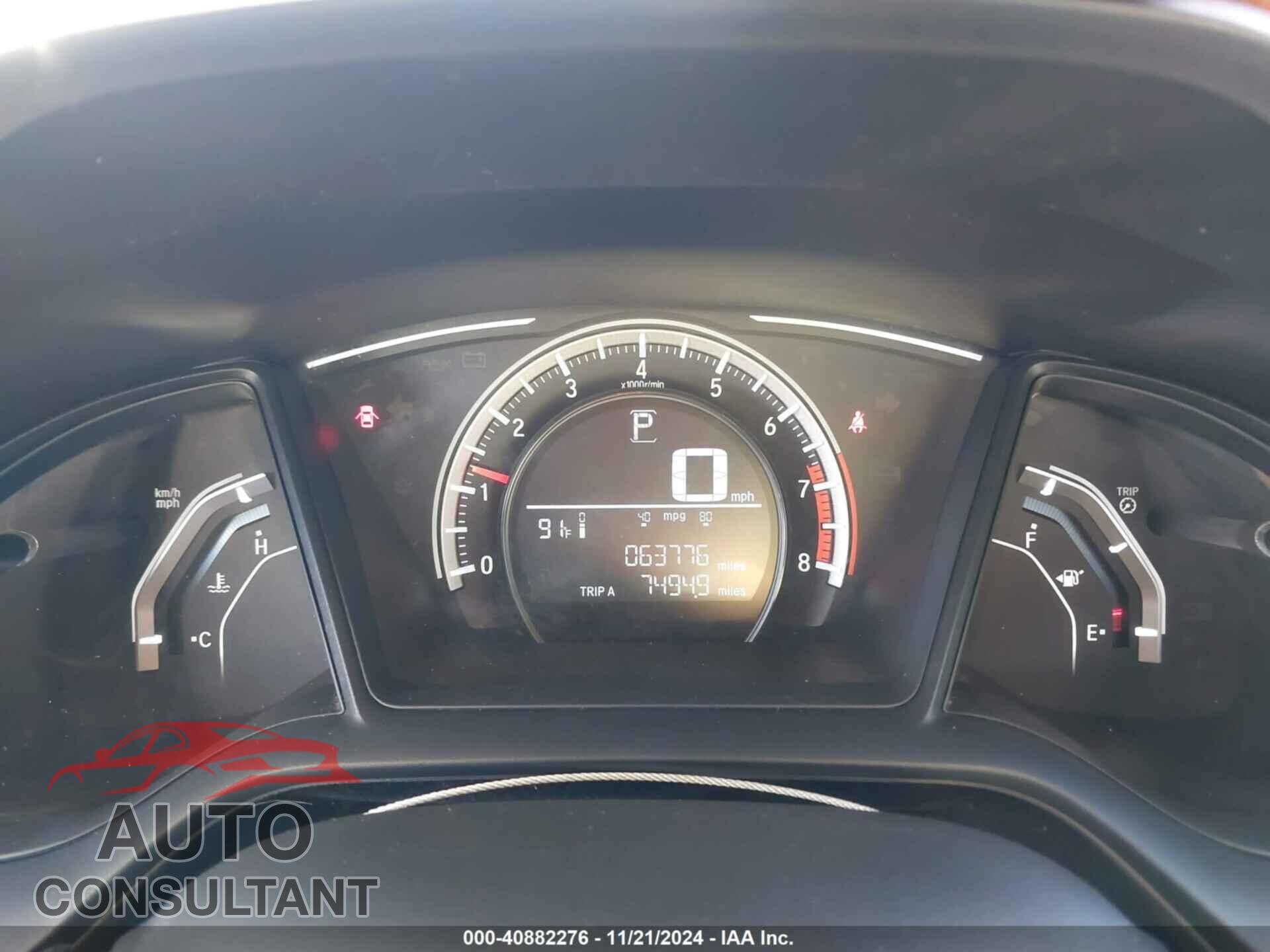 HONDA CIVIC 2017 - 19XFC2F50HE033857