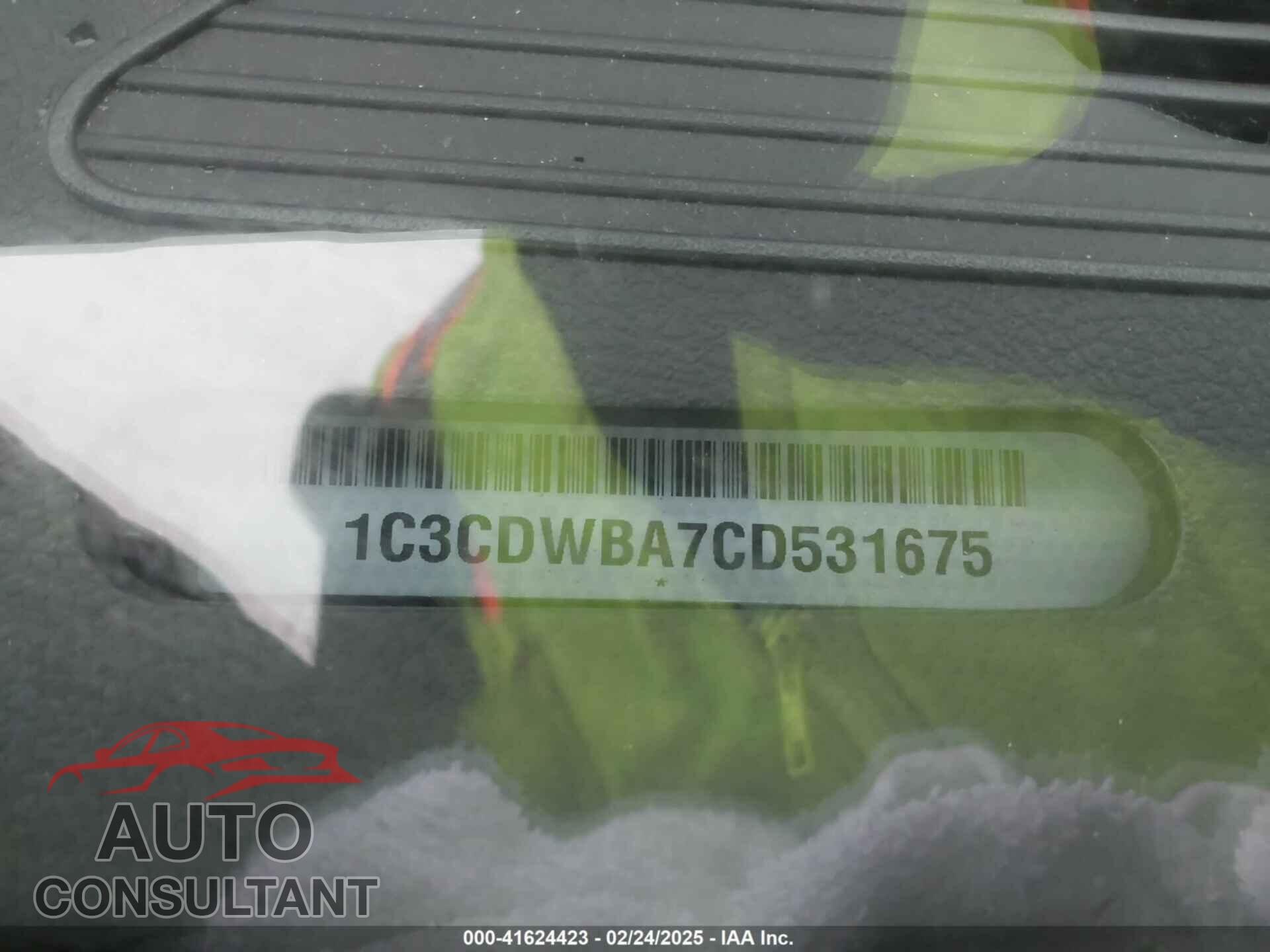DODGE CALIBER 2012 - 1C3CDWBA7CD531675