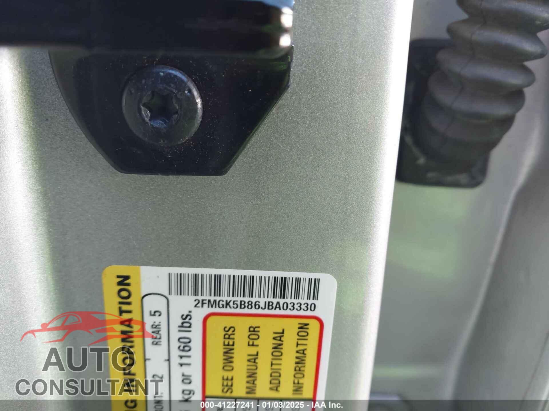 FORD FLEX 2018 - 2FMGK5B86JBA03330