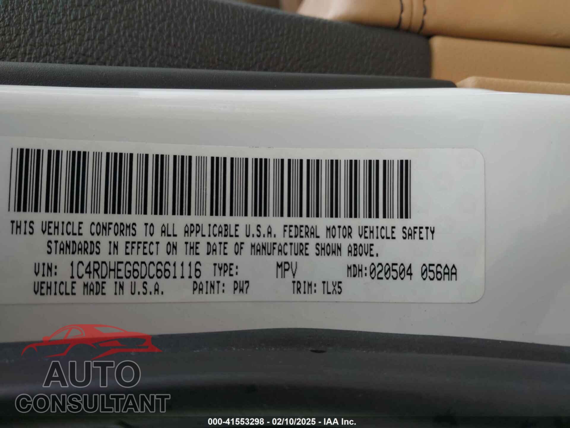 DODGE DURANGO 2013 - 1C4RDHEG6DC661116