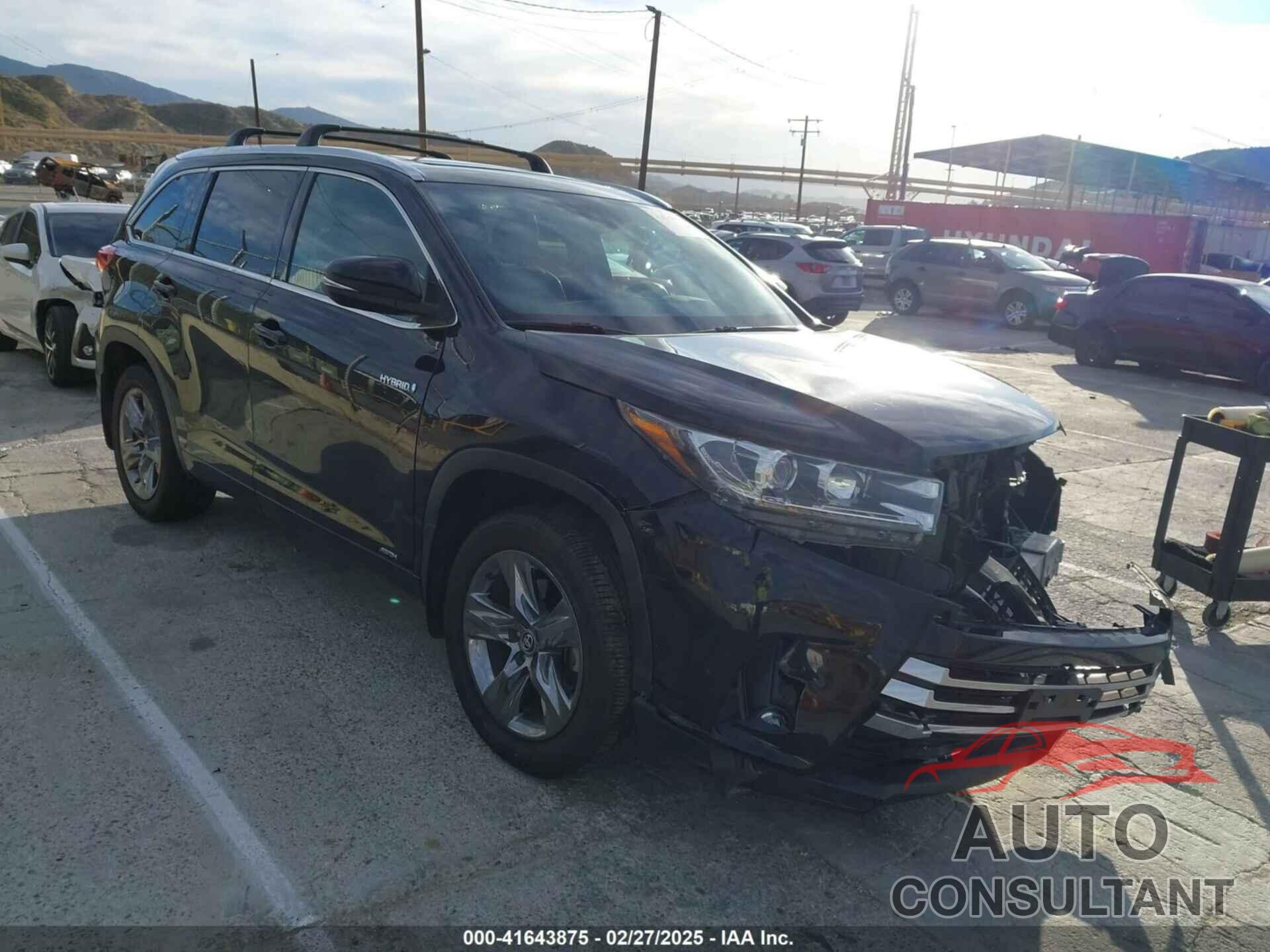 TOYOTA HIGHLANDER HYBRID 2019 - 5TDDGRFH8KS062339