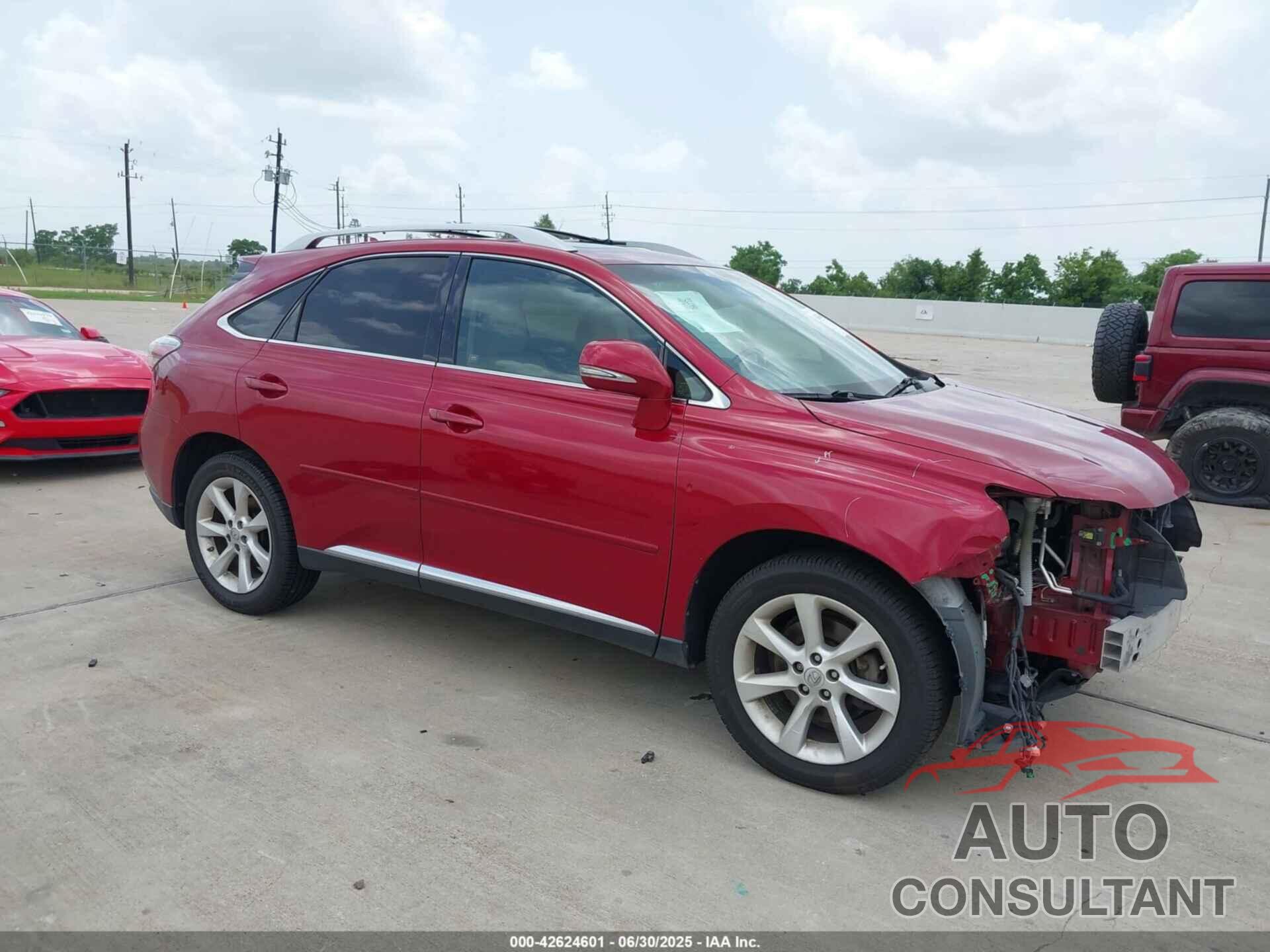 LEXUS RX 350 2010 - JTJZK1BAXA2408960