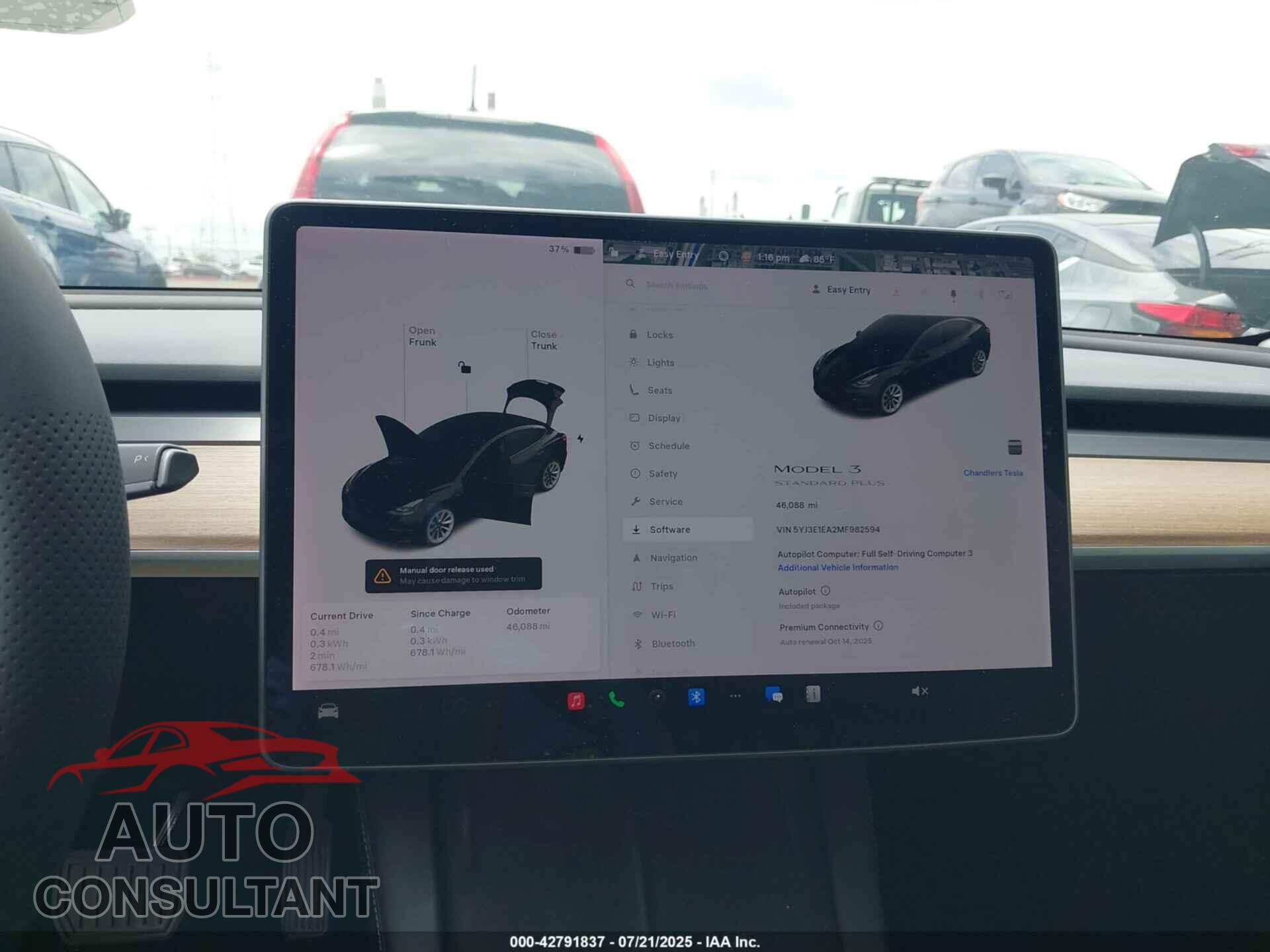 TESLA MODEL 3 2021 - 5YJ3E1EA2MF982594