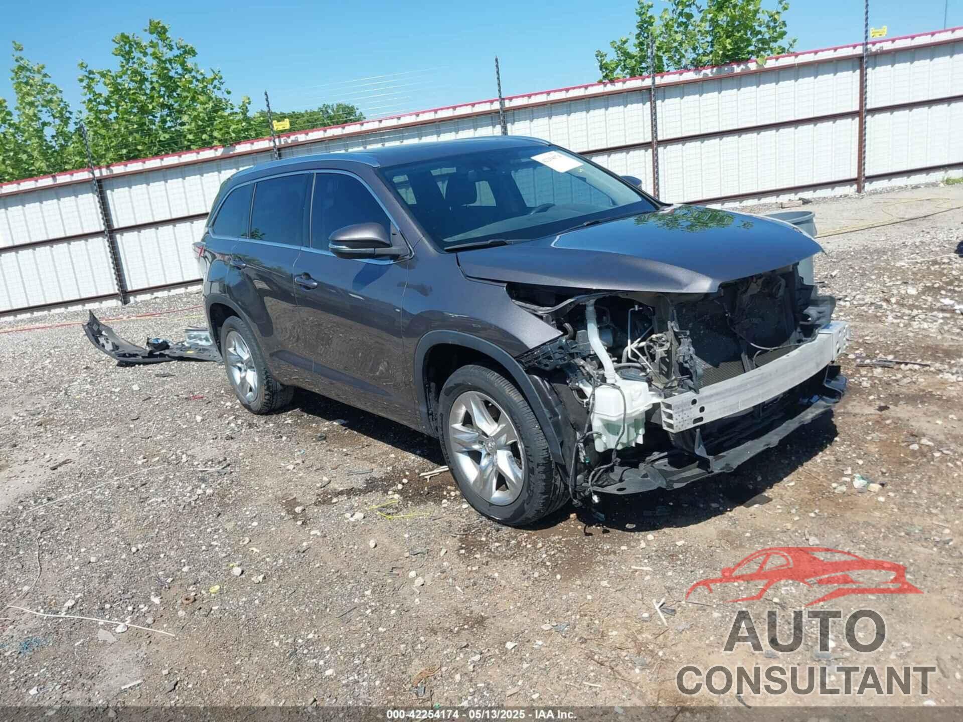 TOYOTA HIGHLANDER 2014 - 5TDYKRFH3ES022092