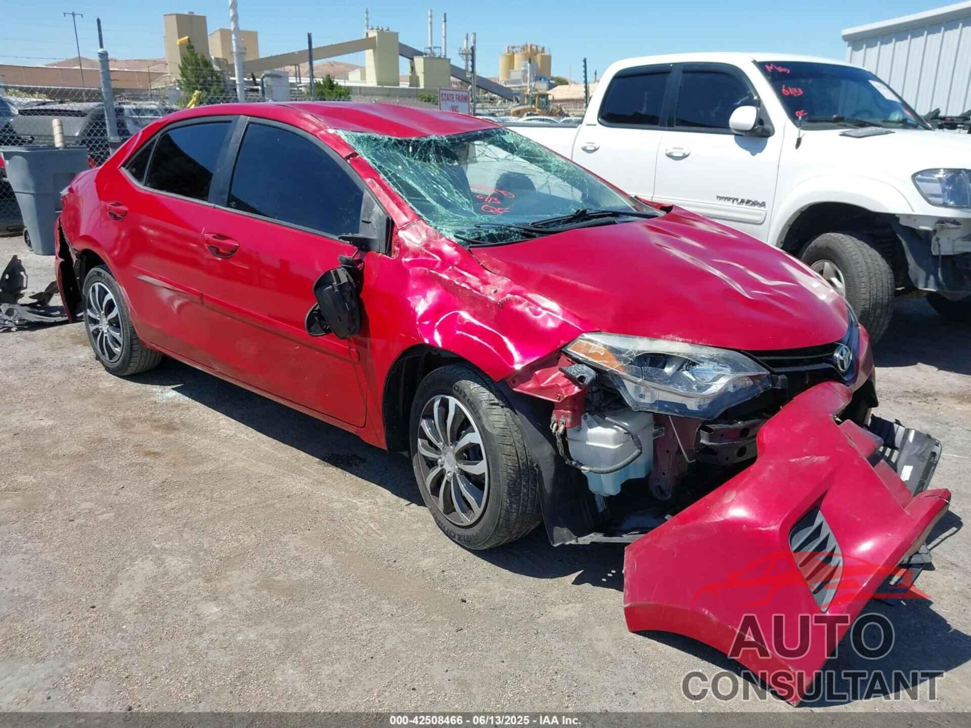 TOYOTA COROLLA 2016 - 5YFBURHE2GP387734