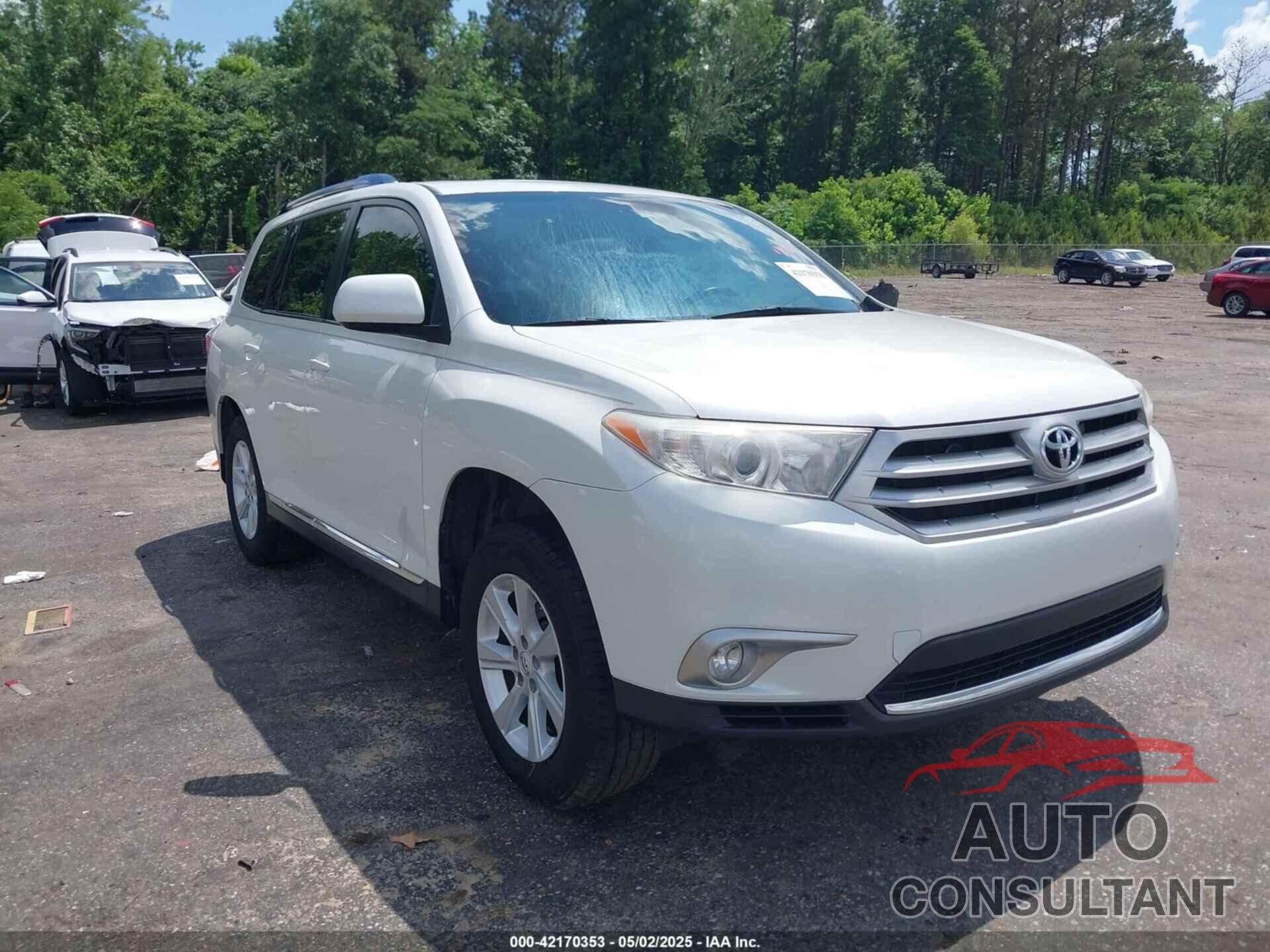 TOYOTA HIGHLANDER 2012 - 5TDZK3EH0CS071346