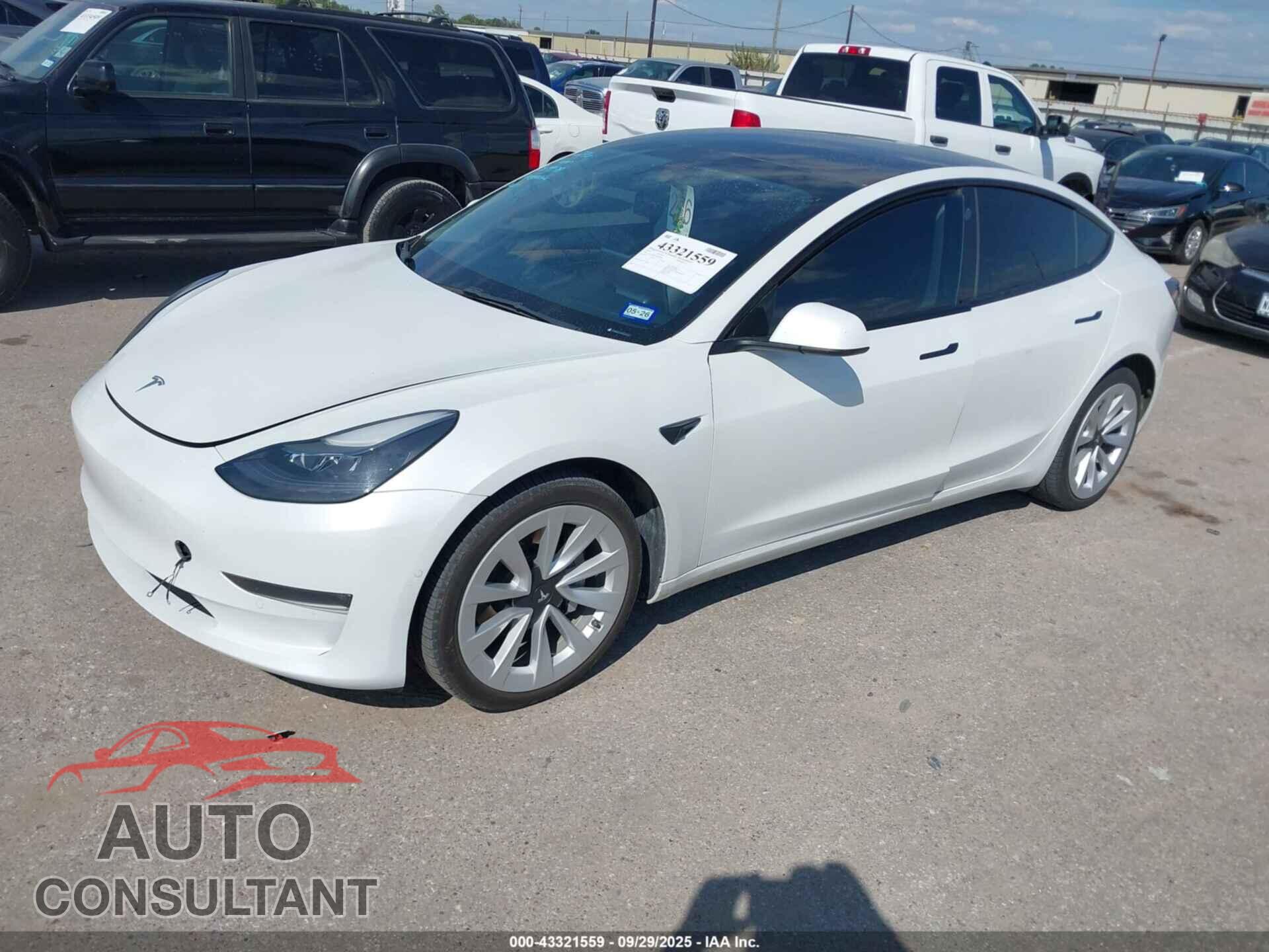 TESLA MODEL 3 2022 - 5YJ3E1EB6NF364978