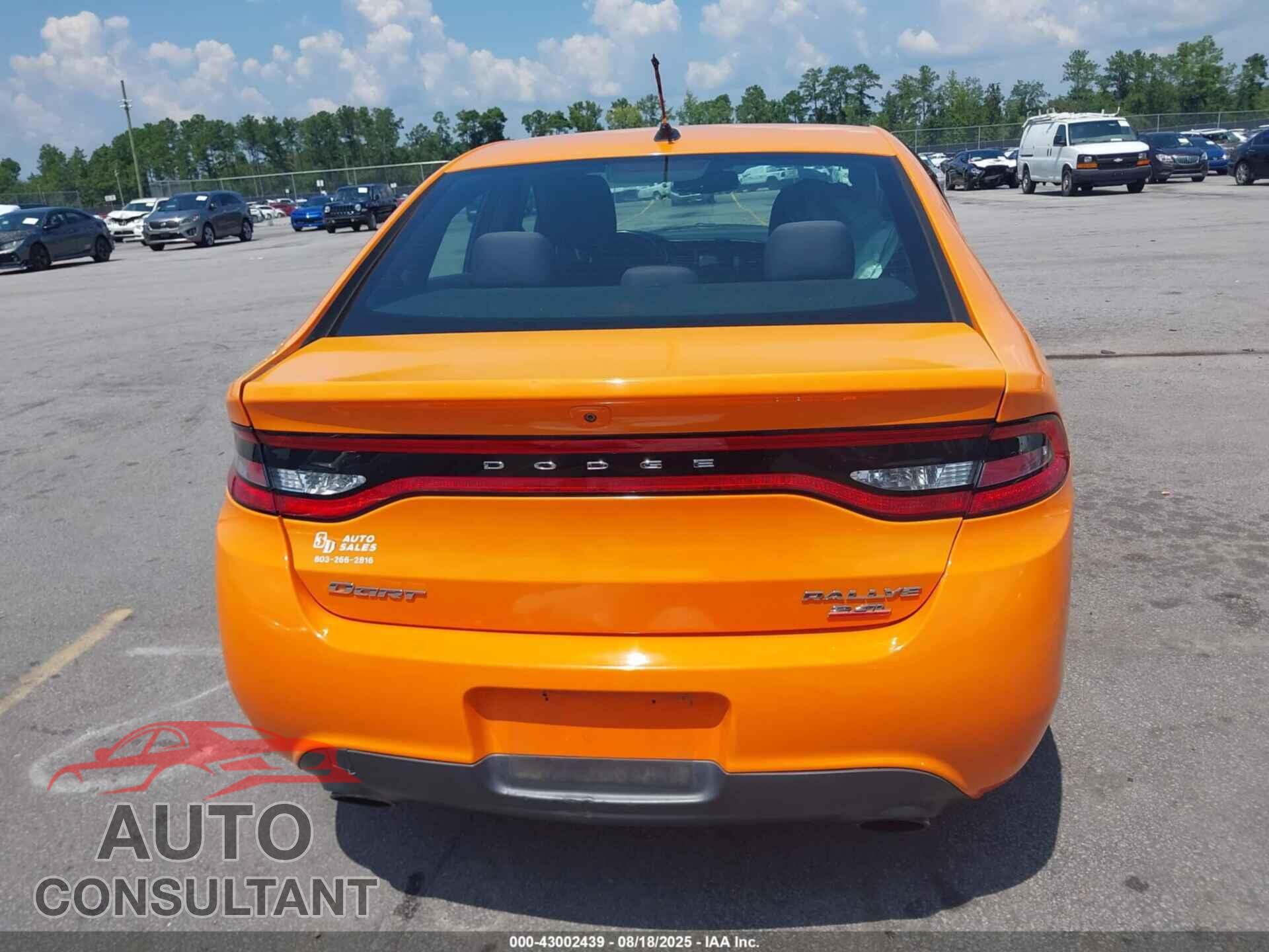 DODGE DART 2014 - 1C3CDFBB2ED825416