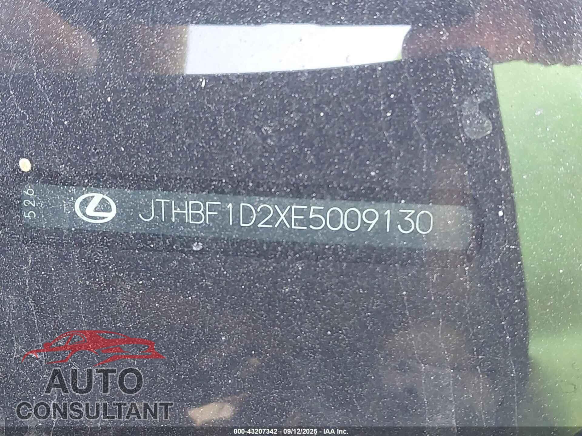 LEXUS IS 250 2014 - JTHBF1D2XE5009130