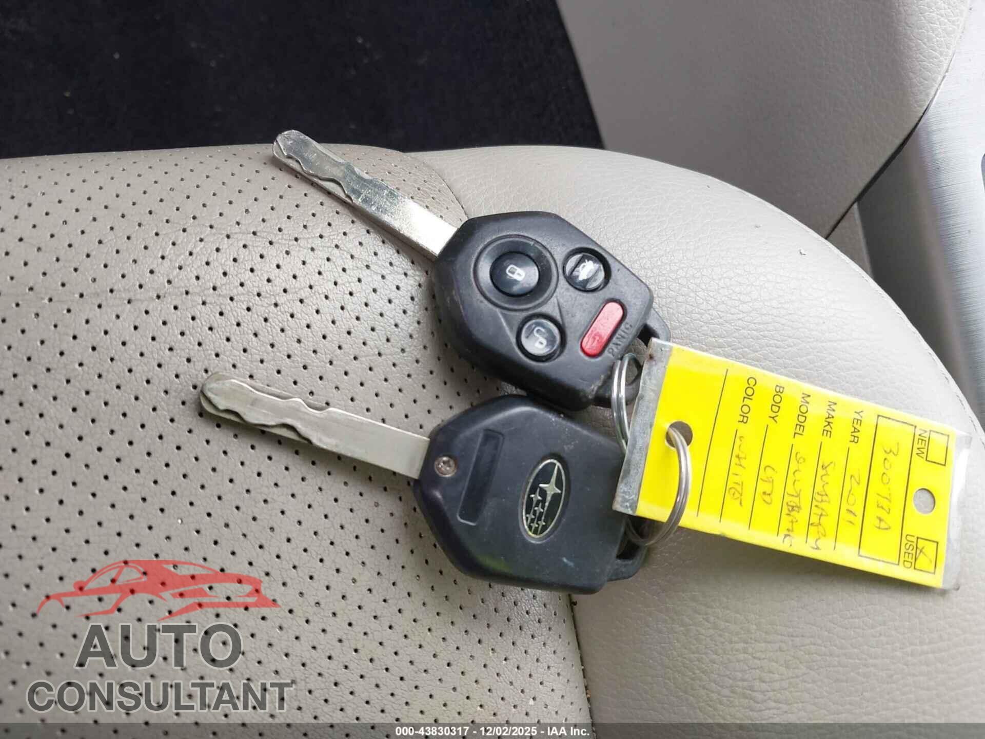 SUBARU OUTBACK 2011 - 4S4BRCKC8B3379558