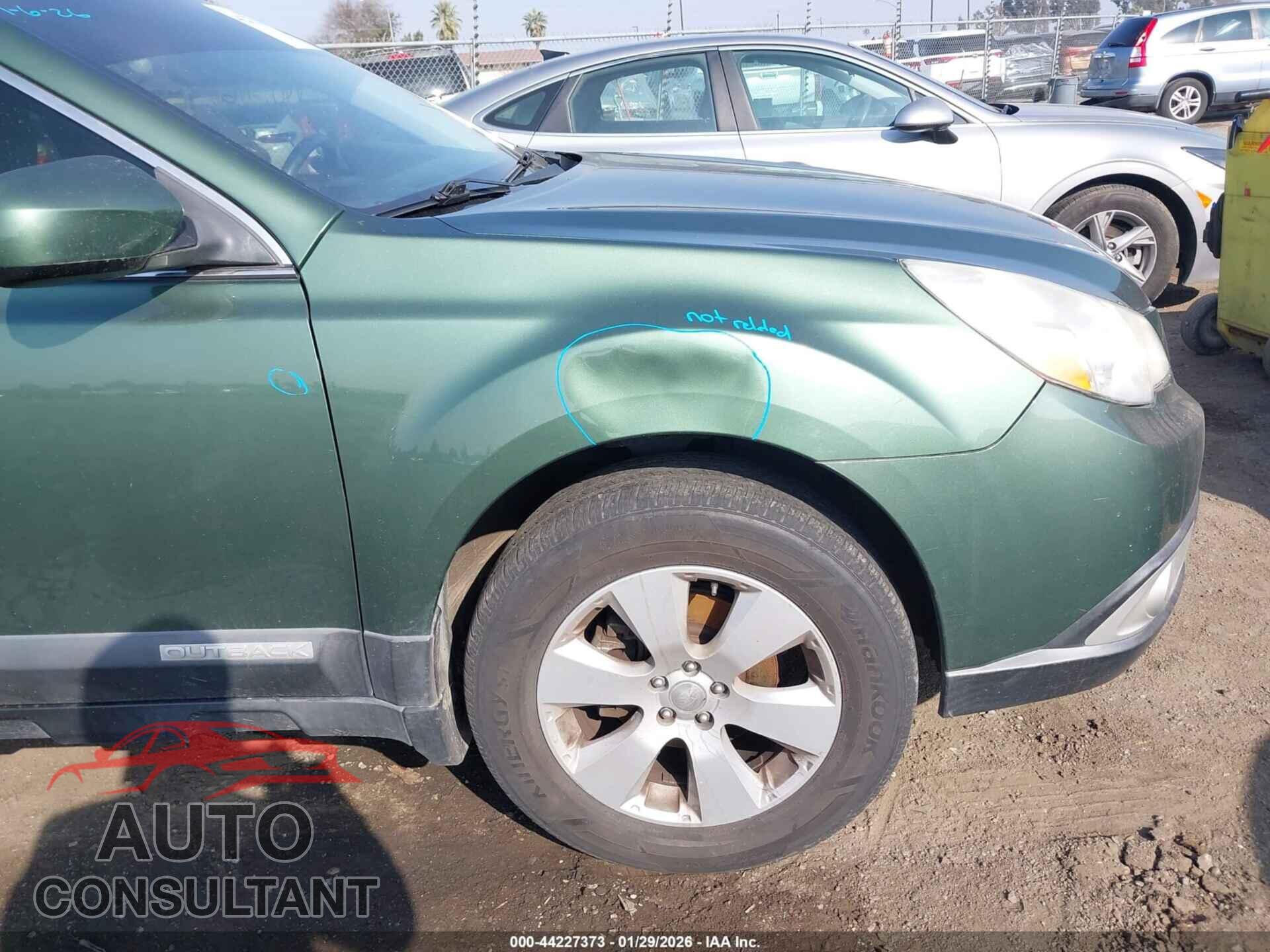 SUBARU OUTBACK 2012 - 4S4BRBFC2C3236143