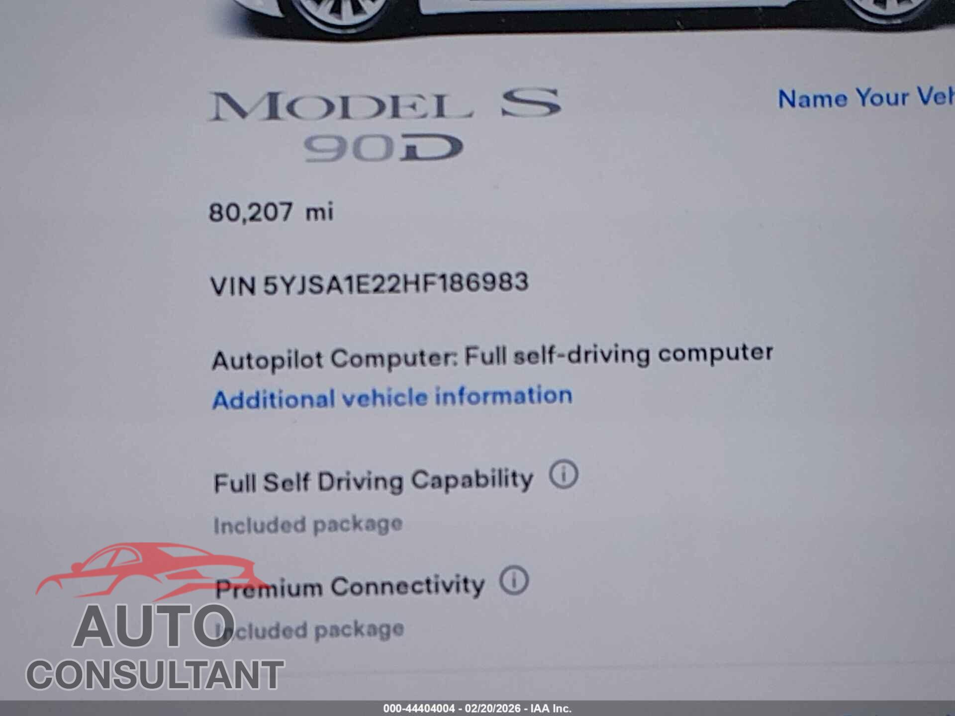 TESLA MODEL S 2017 - 5YJSA1E22HF186983