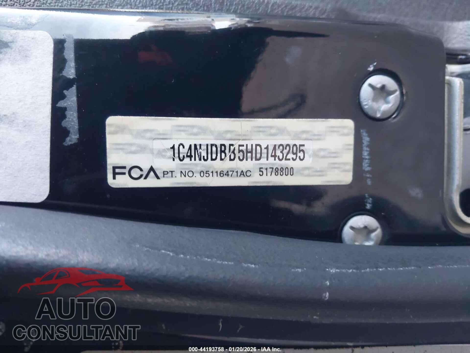 JEEP COMPASS 2017 - 1C4NJDBB5HD143295