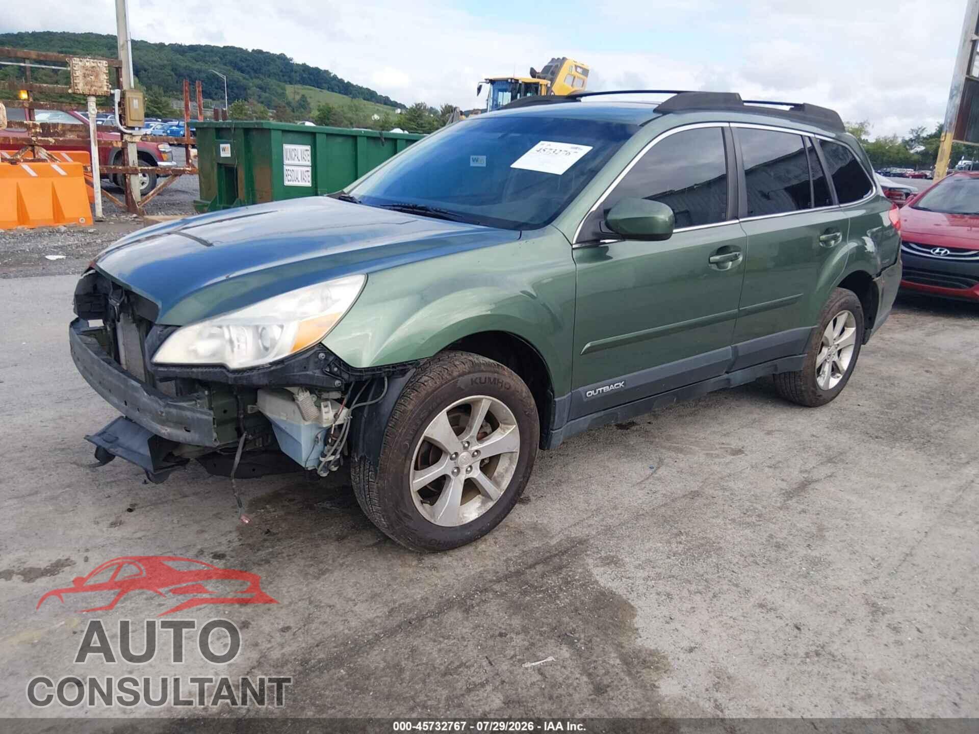 SUBARU OUTBACK 2013 - 4S4BRBLC2D3213810
