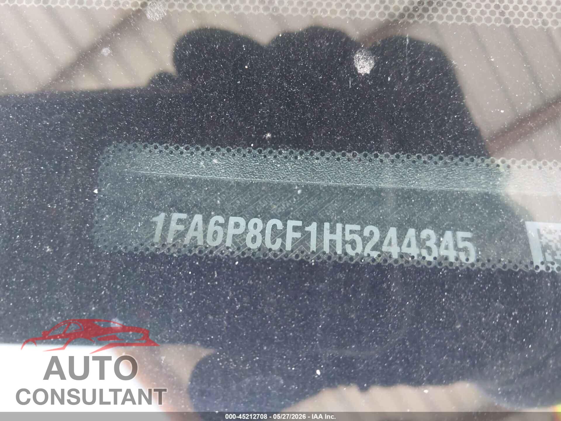 FORD MUSTANG 2017 - 1FA6P8CF1H5244345