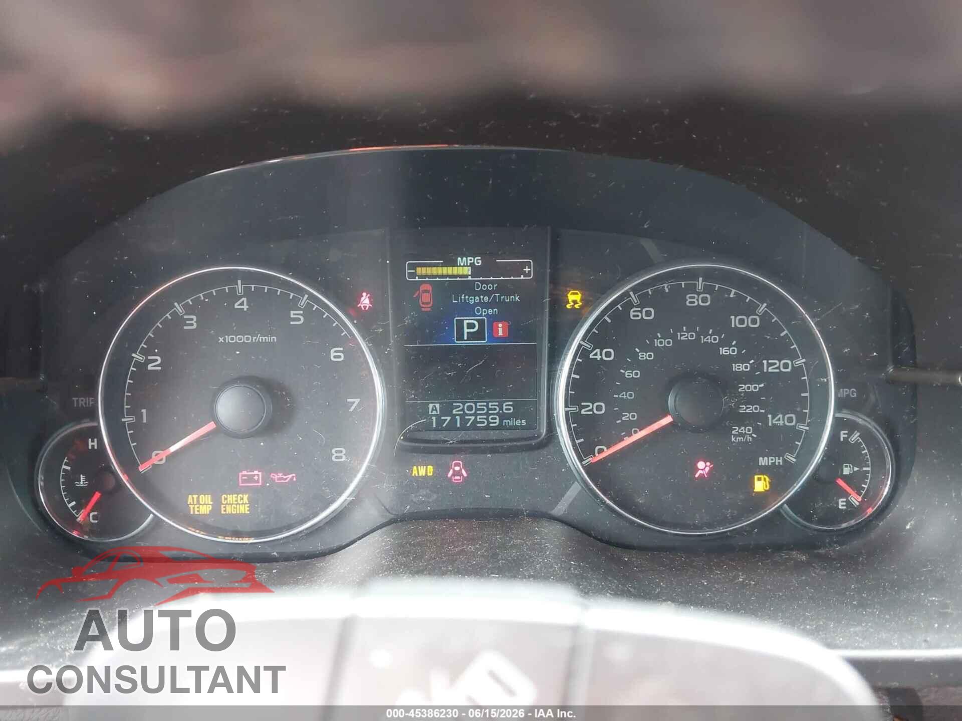 SUBARU OUTBACK 2014 - 4S4BRBLC4E3323369
