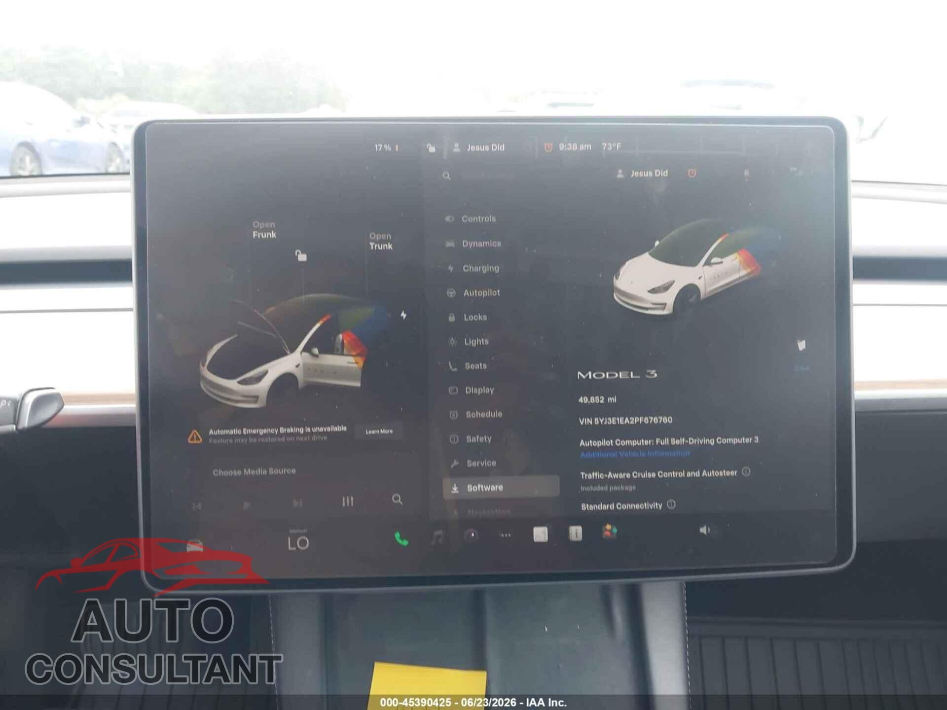 TESLA MODEL 3 2023 - 5YJ3E1EA2PF676760