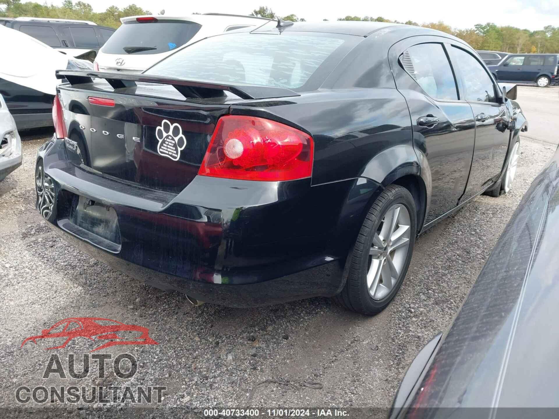 DODGE AVENGER 2013 - 1C3CDZAG5DN621541