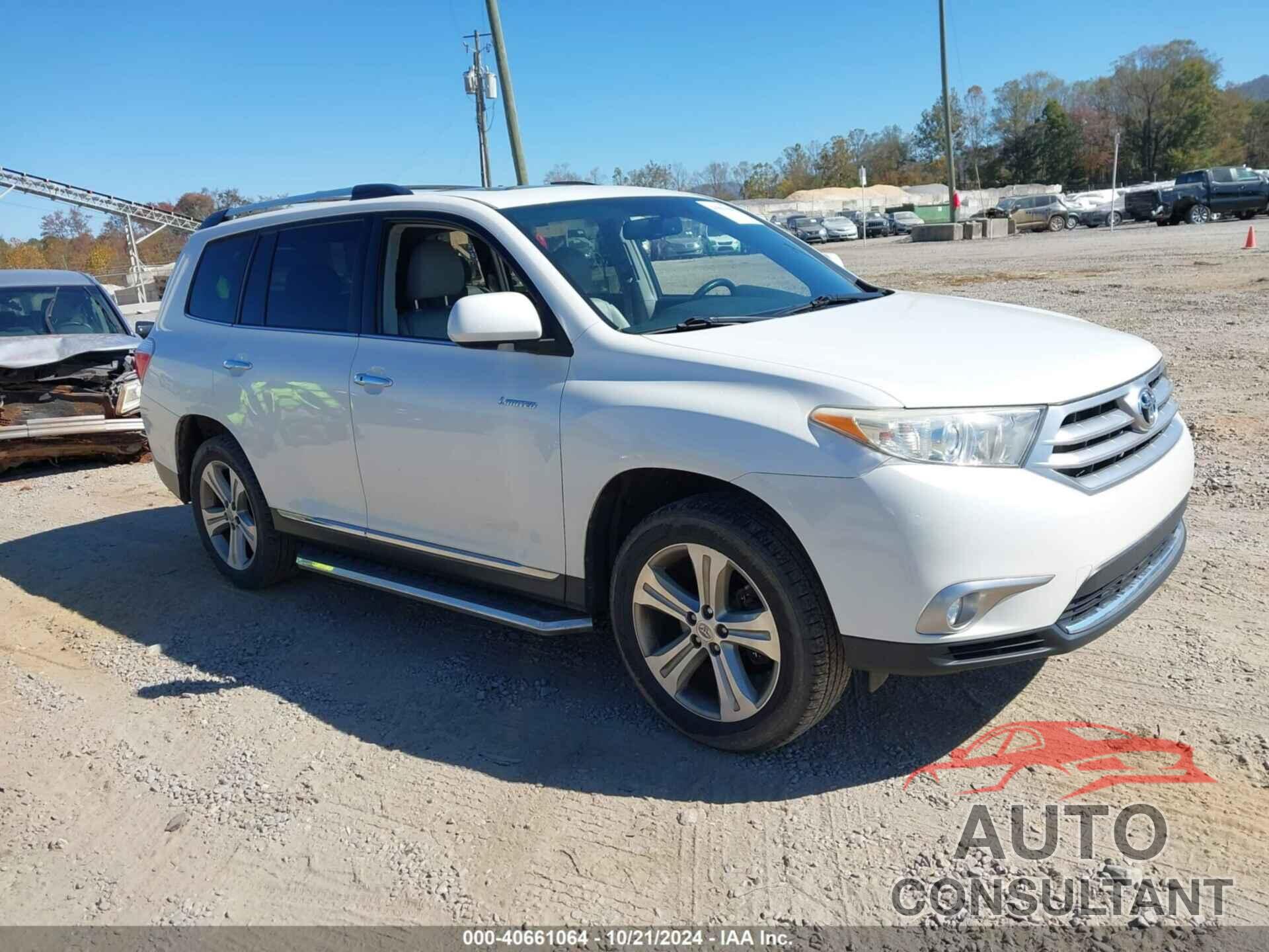 TOYOTA HIGHLANDER 2013 - 5TDDK3EH9DS221952