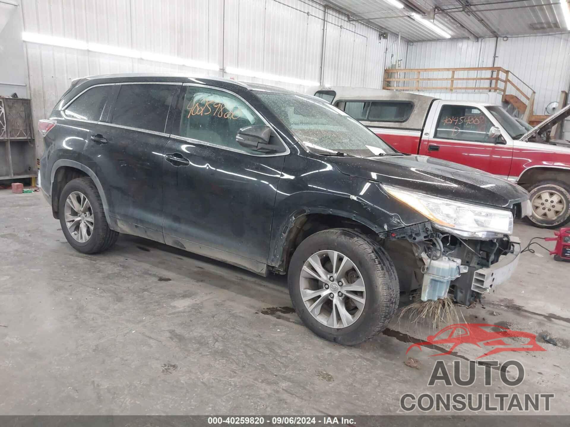 TOYOTA HIGHLANDER 2014 - 5TDJKRFH0ES044861