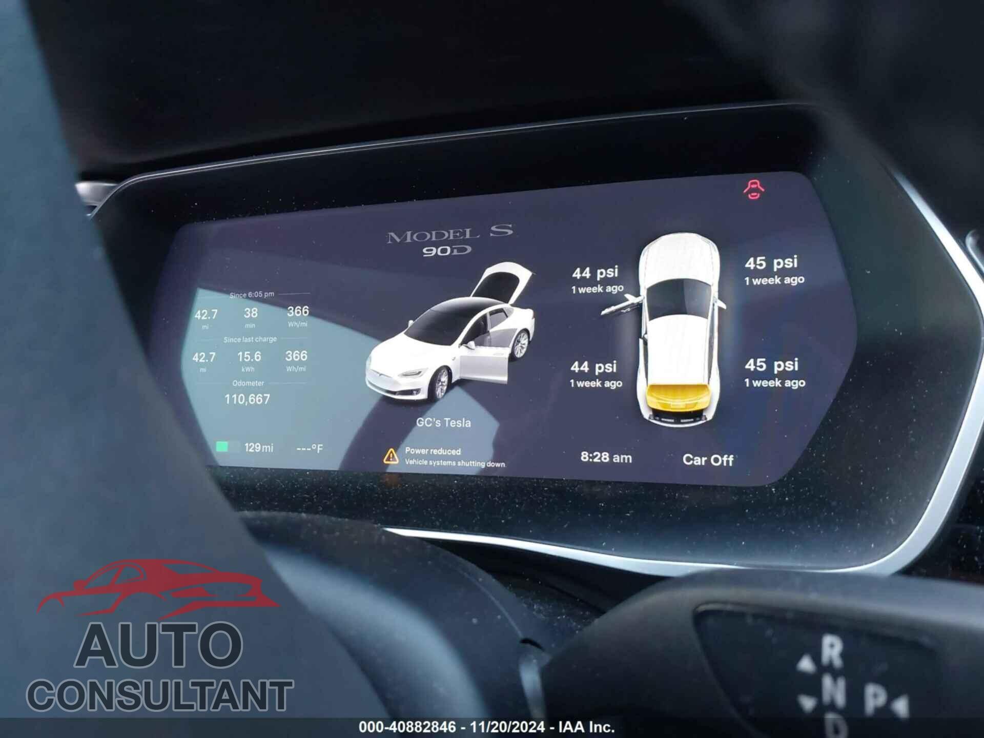 TESLA MODEL S 2017 - 5YJSA1E20HF182236