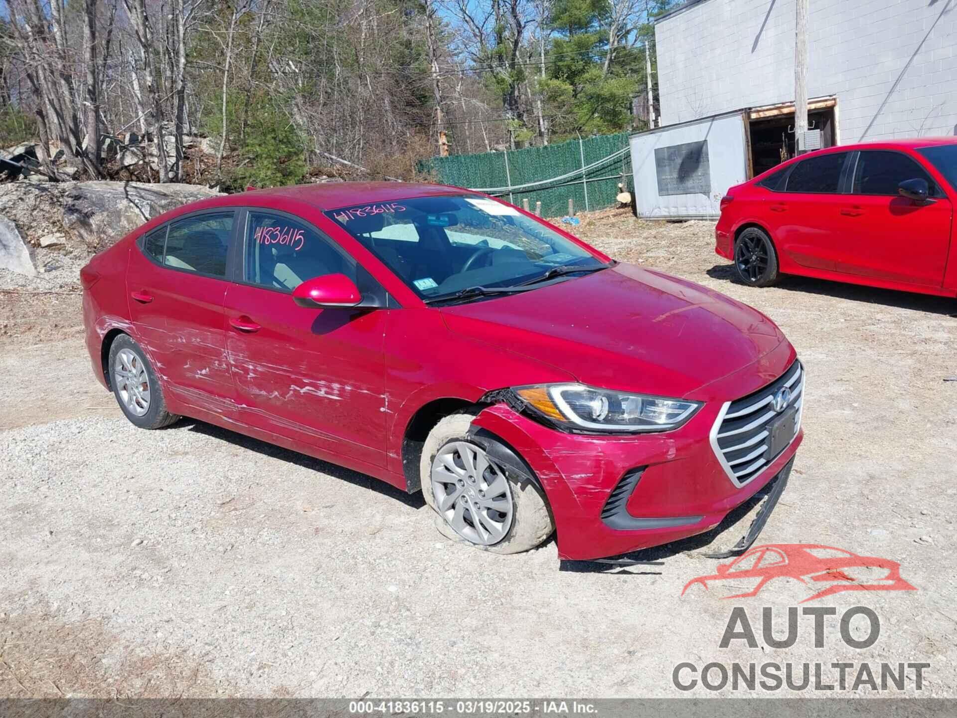HYUNDAI ELANTRA 2017 - KMHD74LF3HU337444