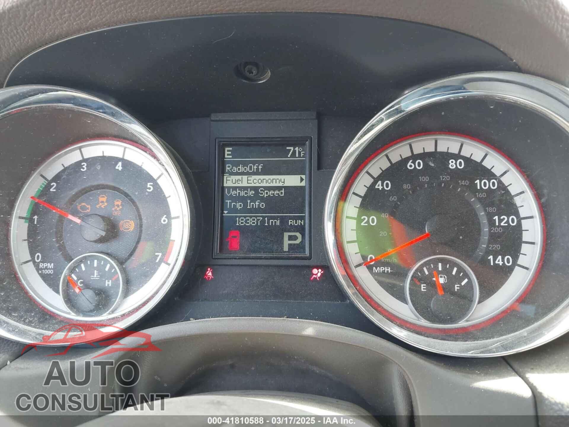 DODGE DURANGO 2011 - 1D4RE2GG4BC639770