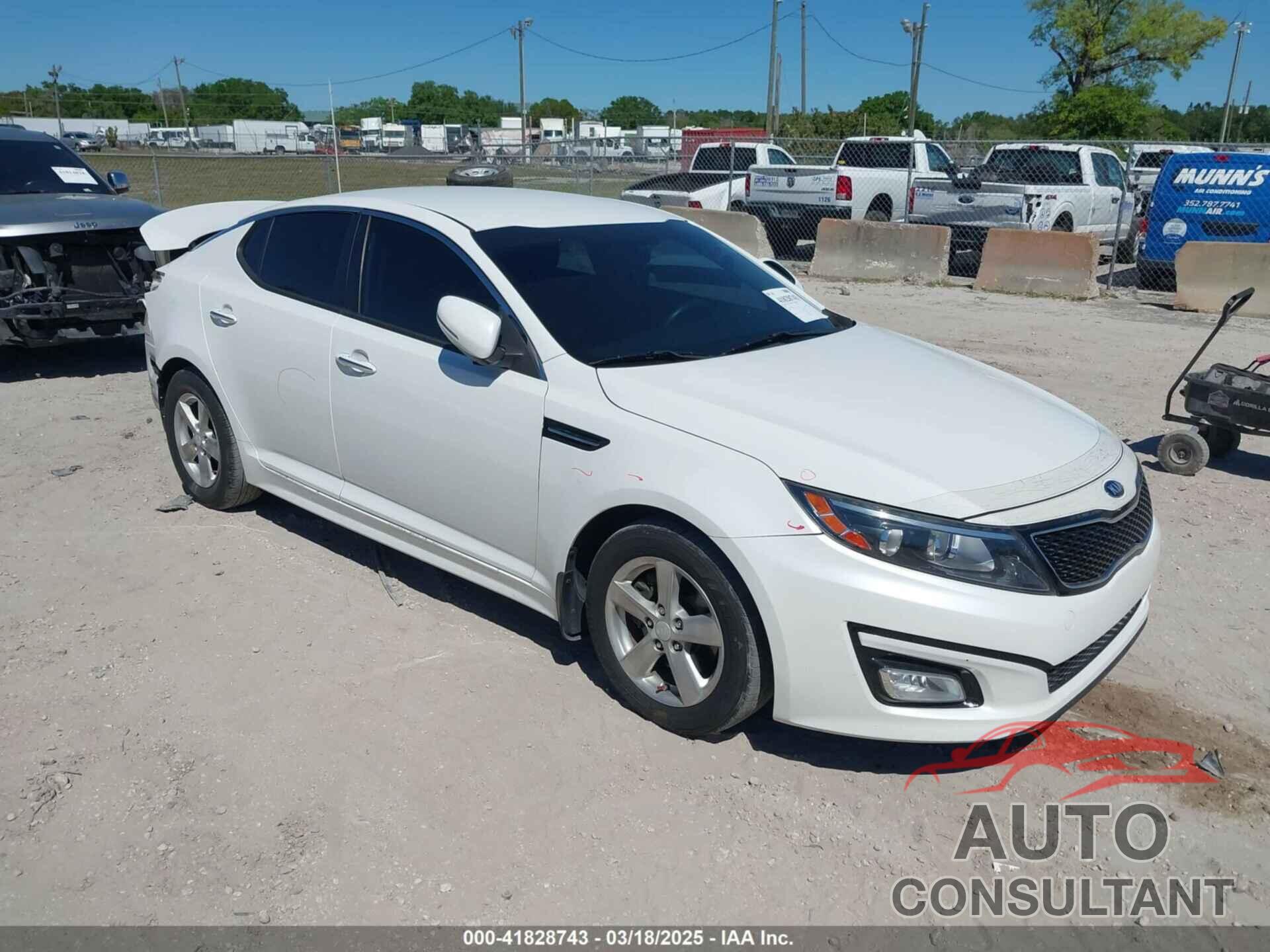 KIA OPTIMA 2015 - KNAGM4A70F5611306