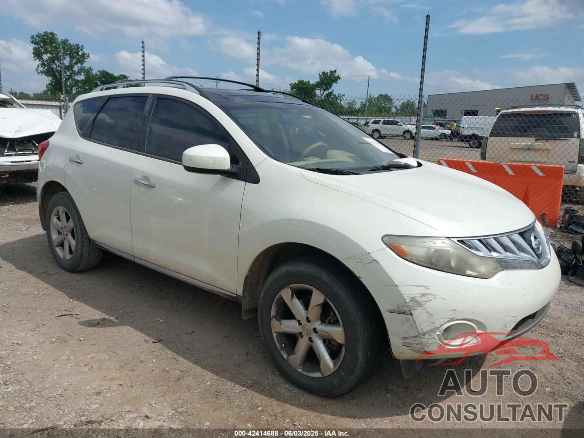 NISSAN MURANO 2009 - JN8AZ18UX9W101374