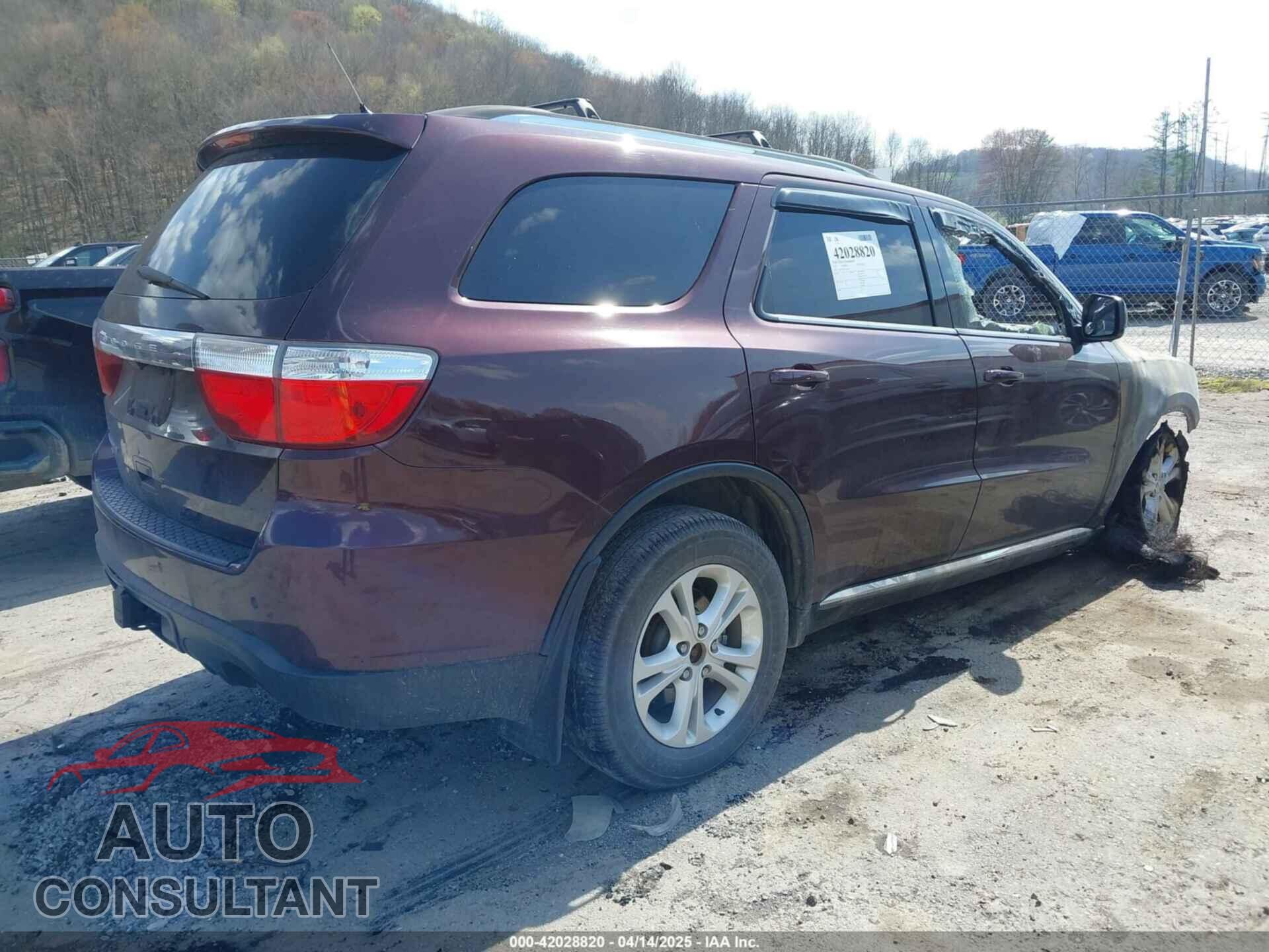 DODGE DURANGO 2012 - 1C4RDJAGXCC336349
