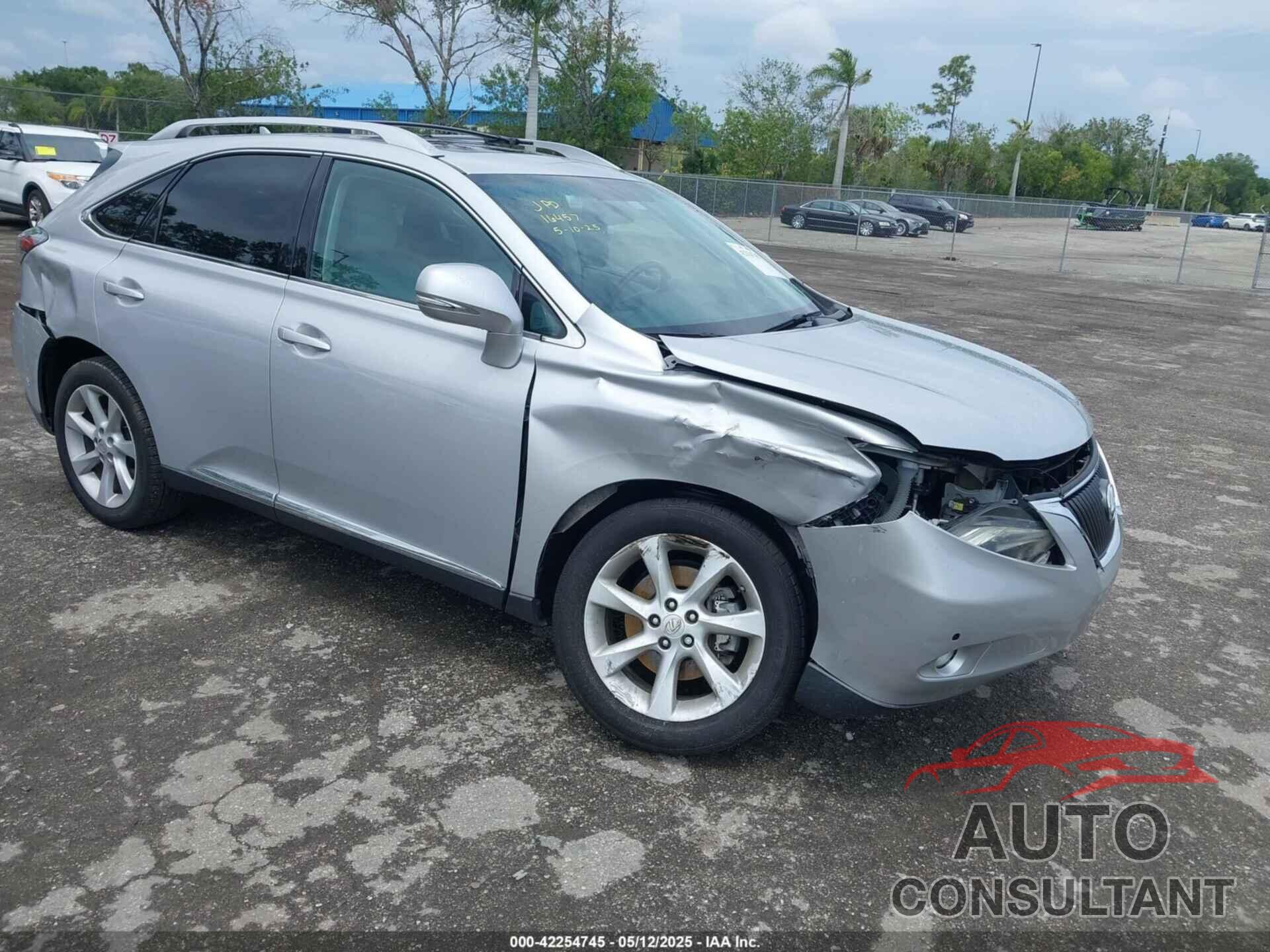 LEXUS RX 350 2010 - 2T2ZK1BA7AC040432