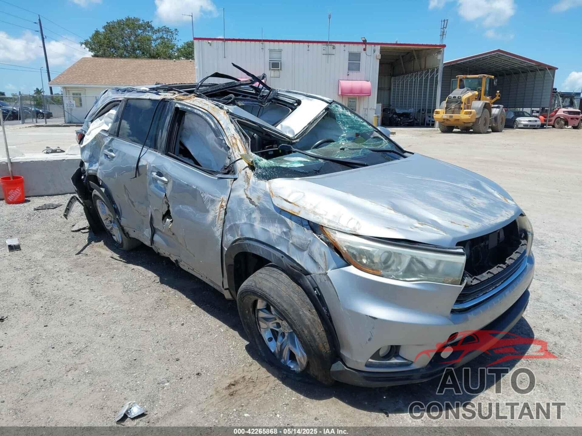 TOYOTA HIGHLANDER 2015 - 5TDDKRFH6FS168745