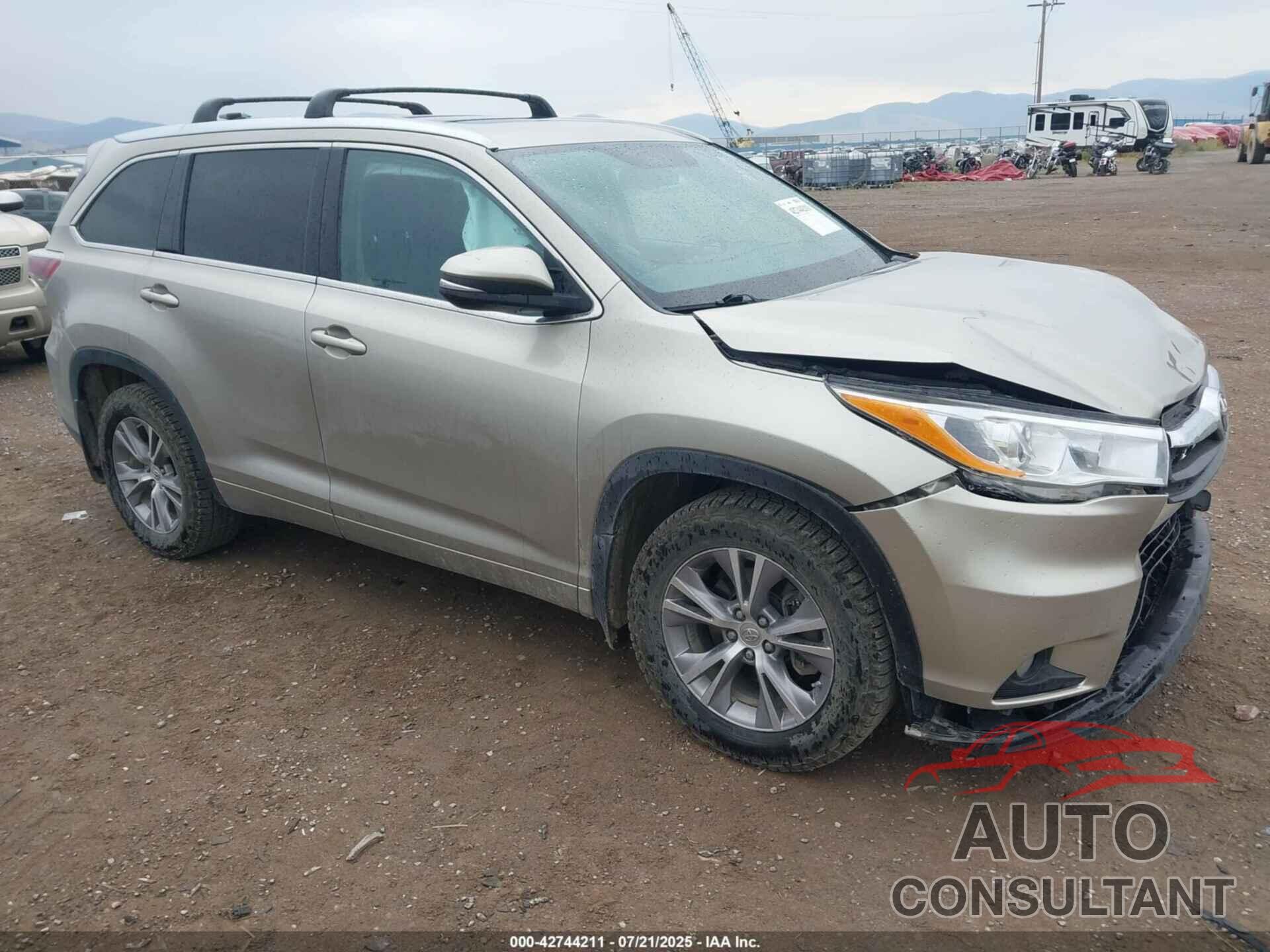 TOYOTA HIGHLANDER 2014 - 5TDJKRFH2ES063394