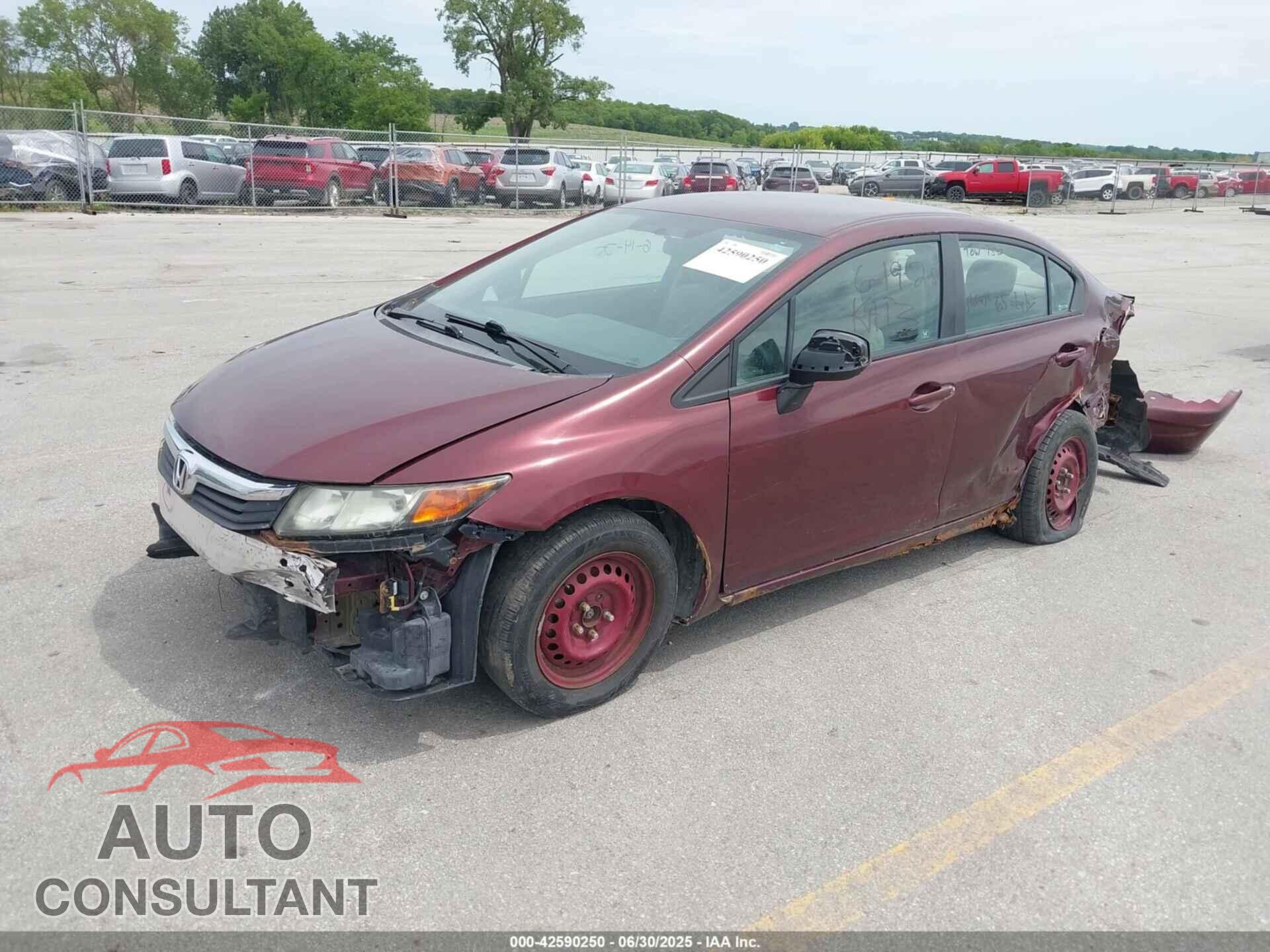 HONDA CIVIC 2012 - 19XFB2F53CE042256