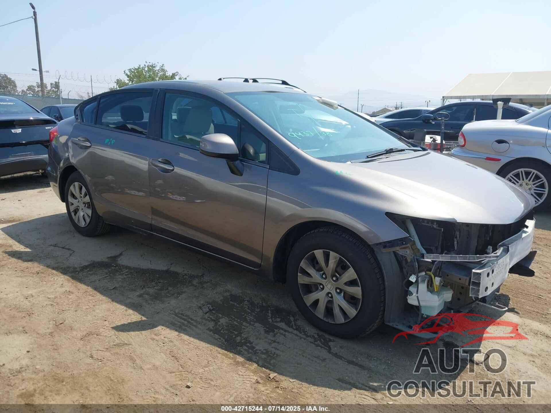 HONDA CIVIC 2012 - 19XFB2F59CE388666