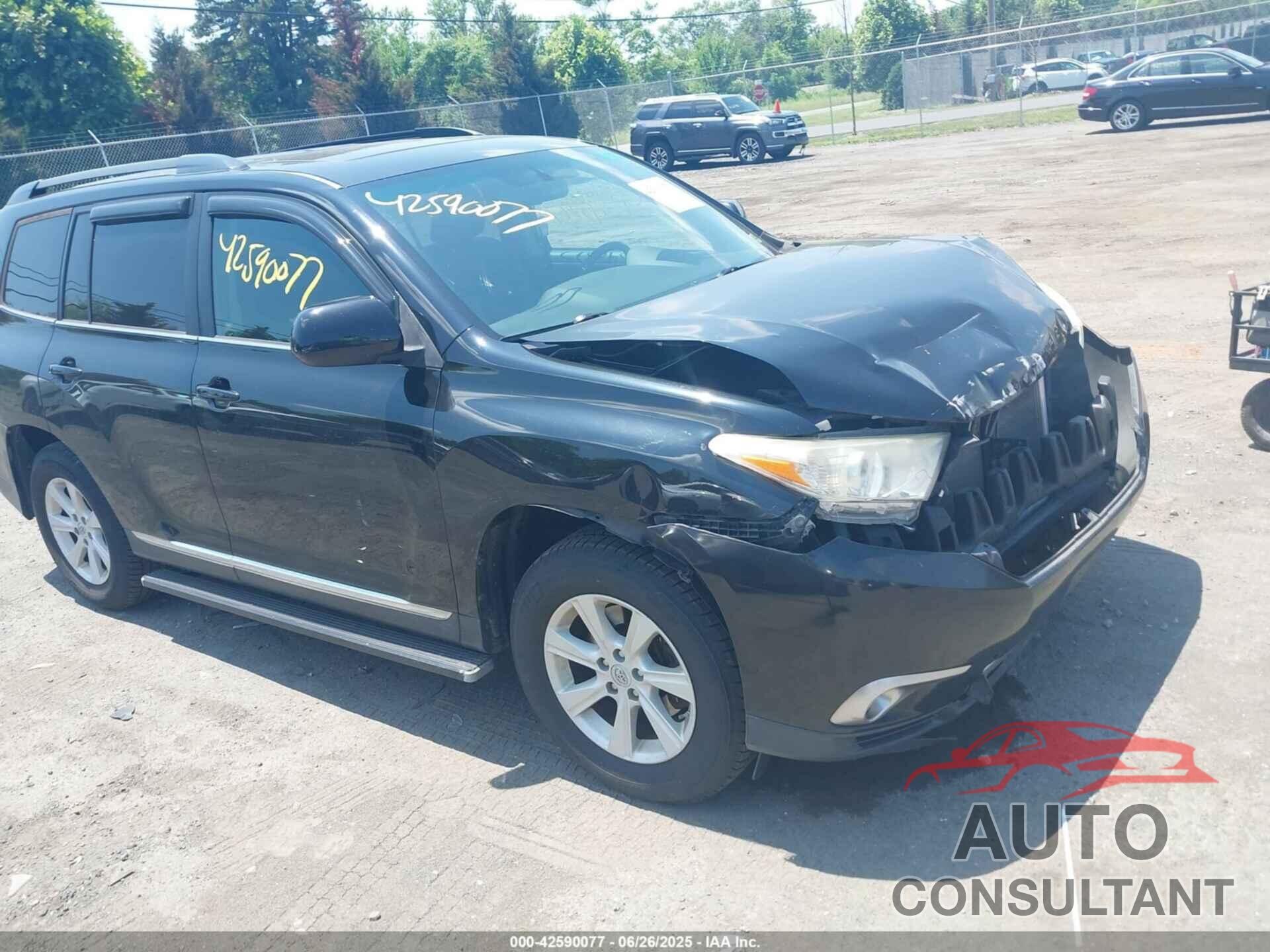 TOYOTA HIGHLANDER 2012 - 5TDBK3EH9CS106290
