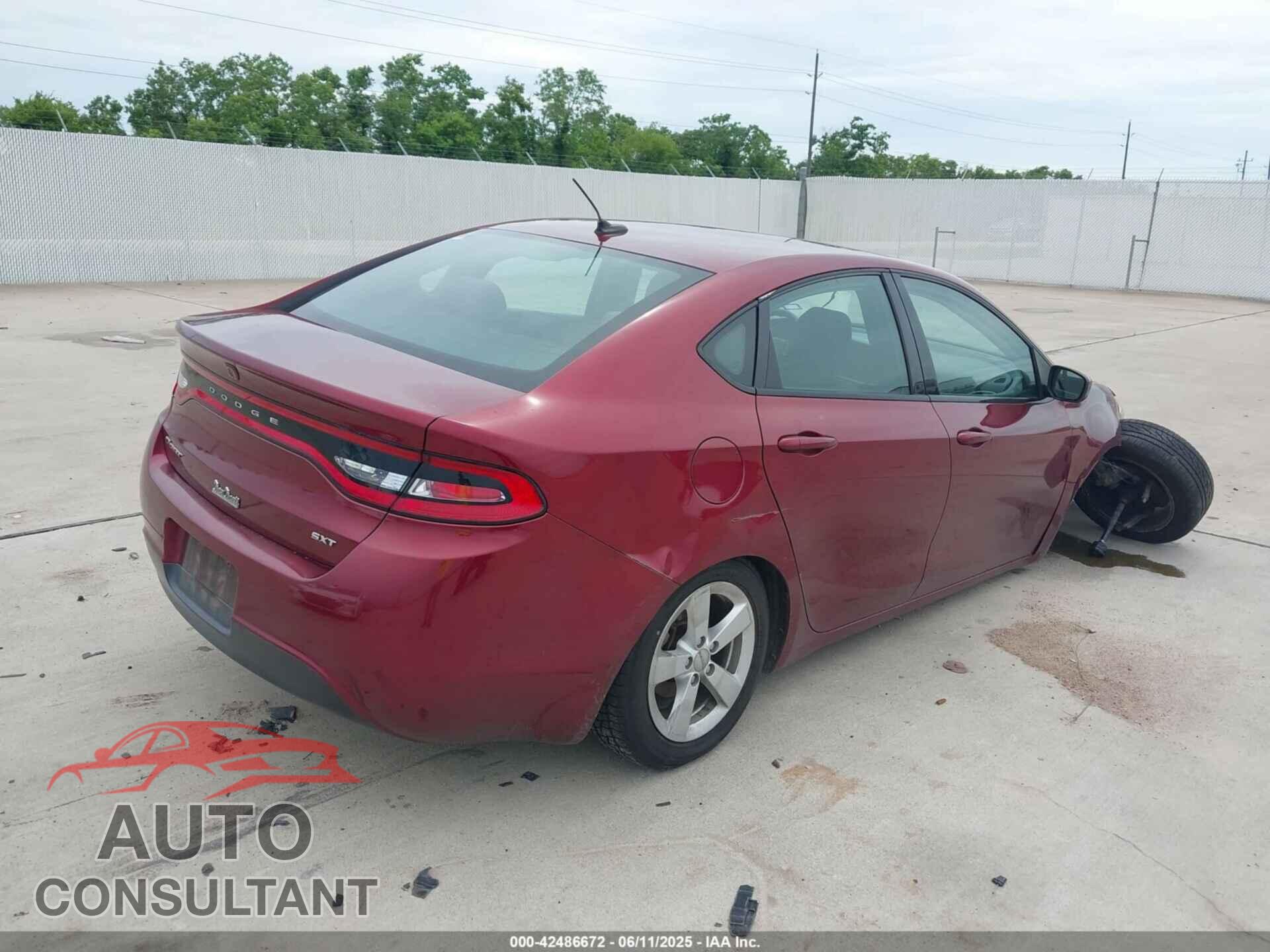 DODGE DART 2015 - 1C3CDFBB2FD299922