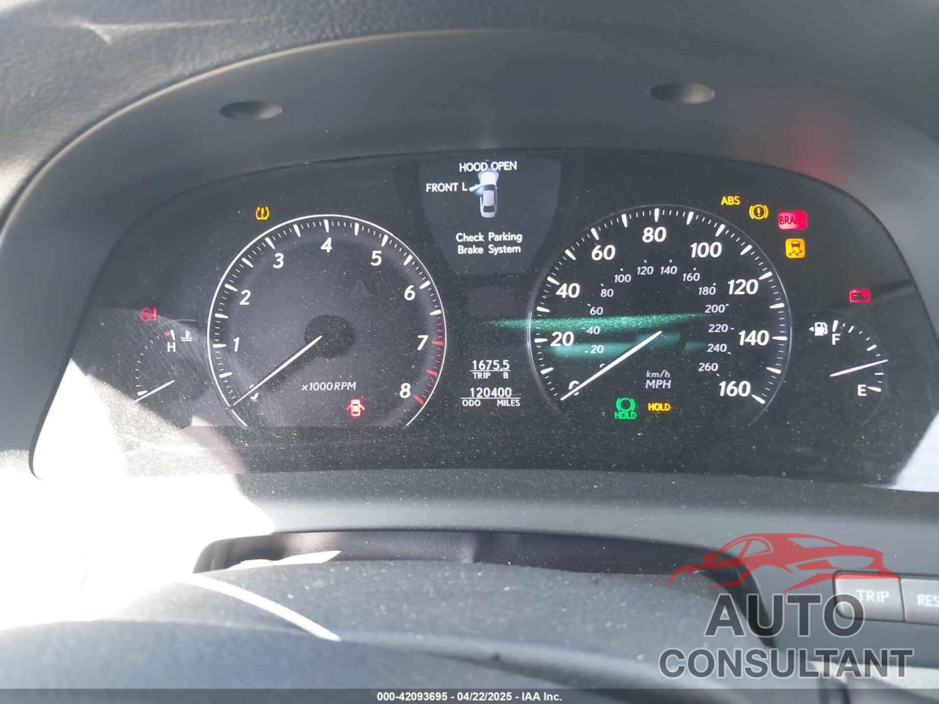 LEXUS LS 460 2012 - JTHBL5EF9C5109265