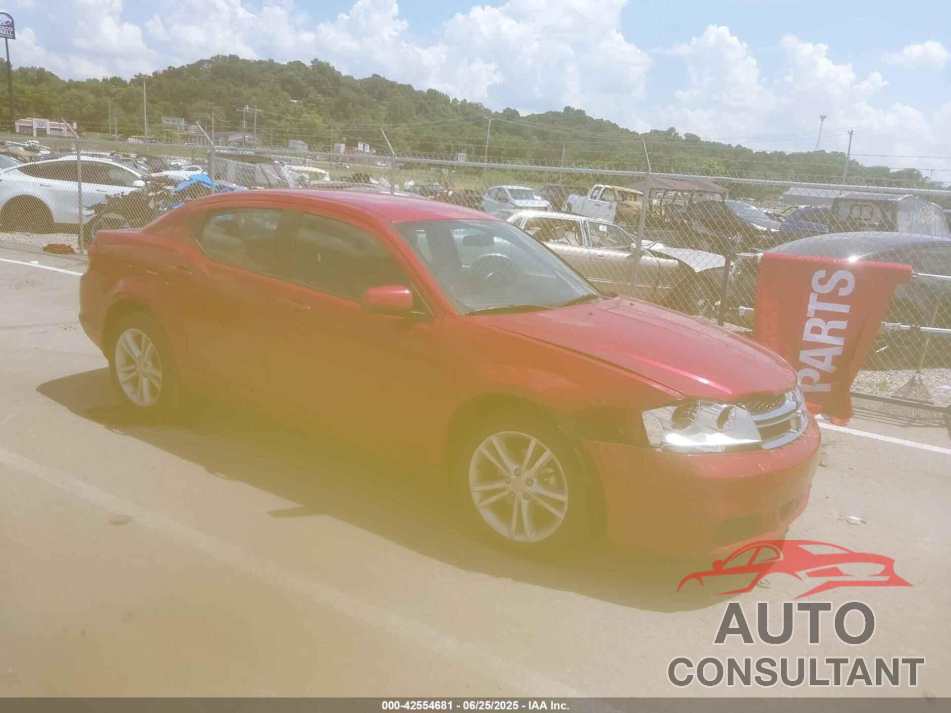 DODGE AVENGER 2012 - 1C3CDZCBXCN117129