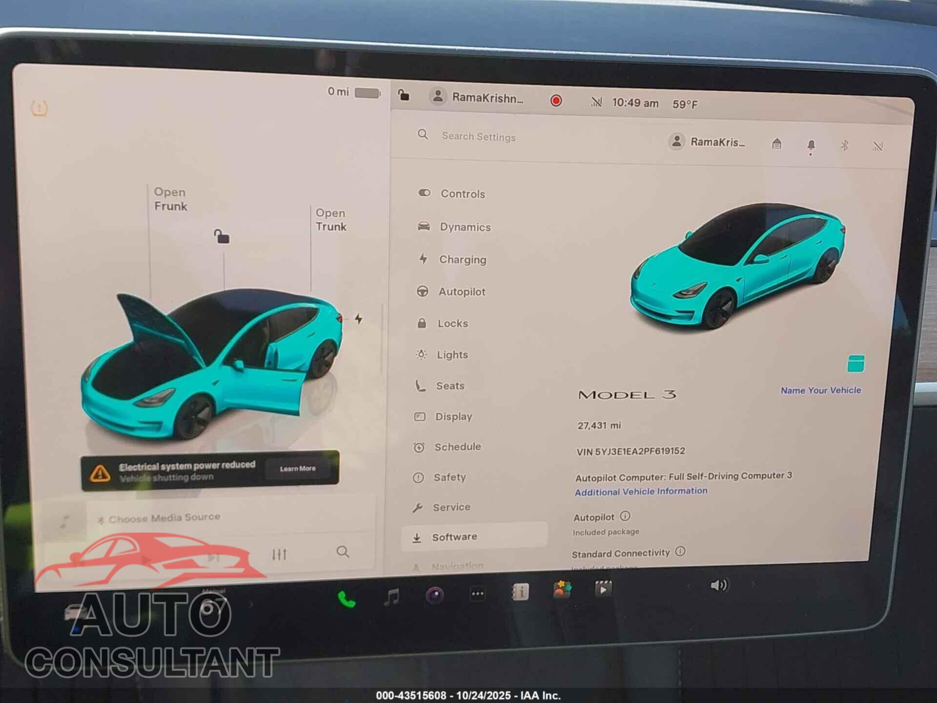 TESLA MODEL 3 2023 - 5YJ3E1EA2PF619152