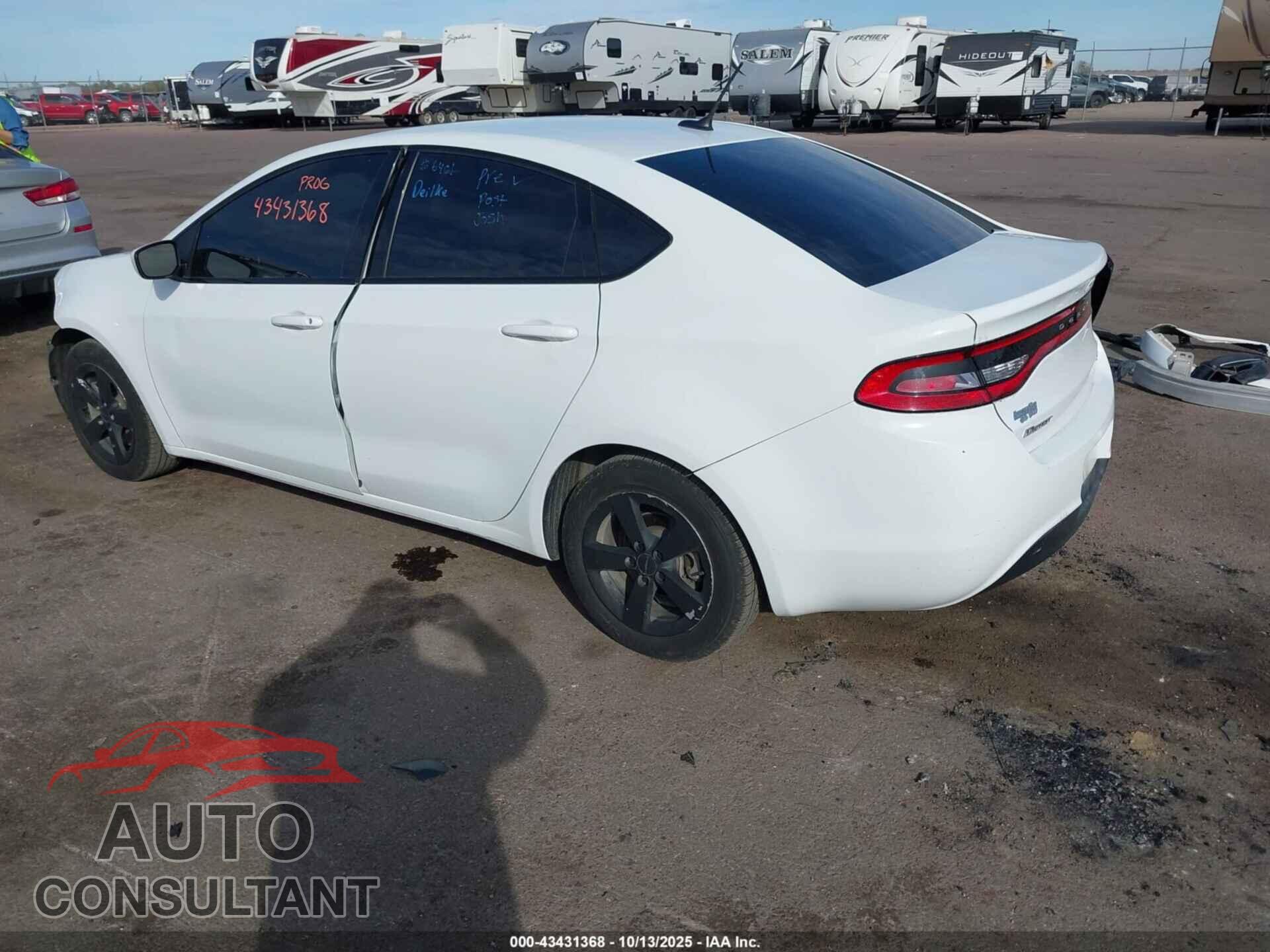 DODGE DART 2015 - 1C3CDFBB9FD320409