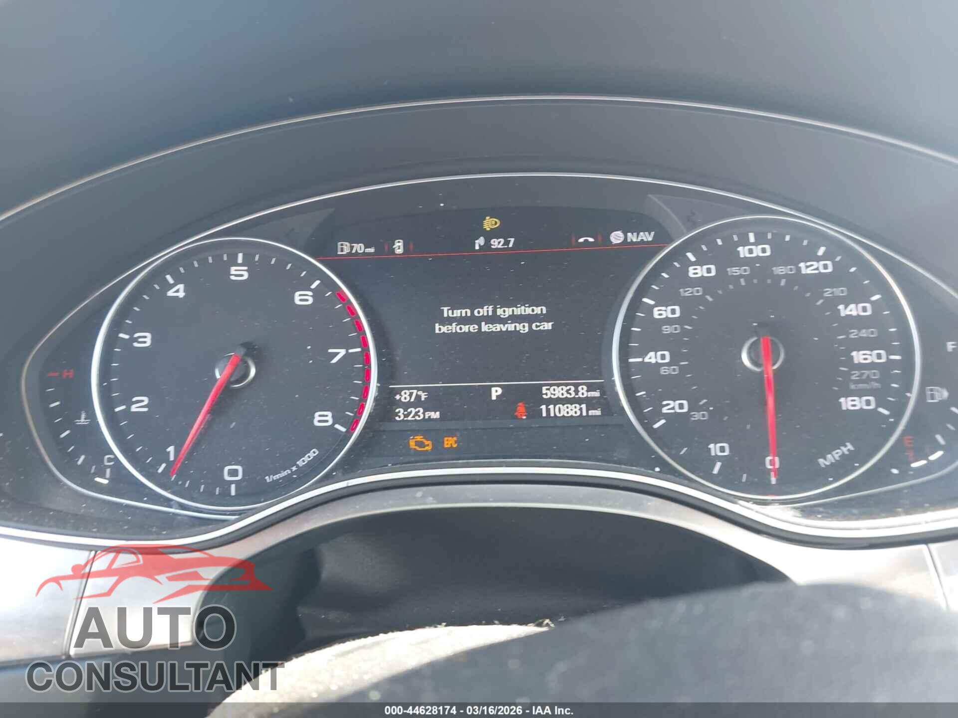 AUDI A6 2013 - WAUGFAFC9DN026543