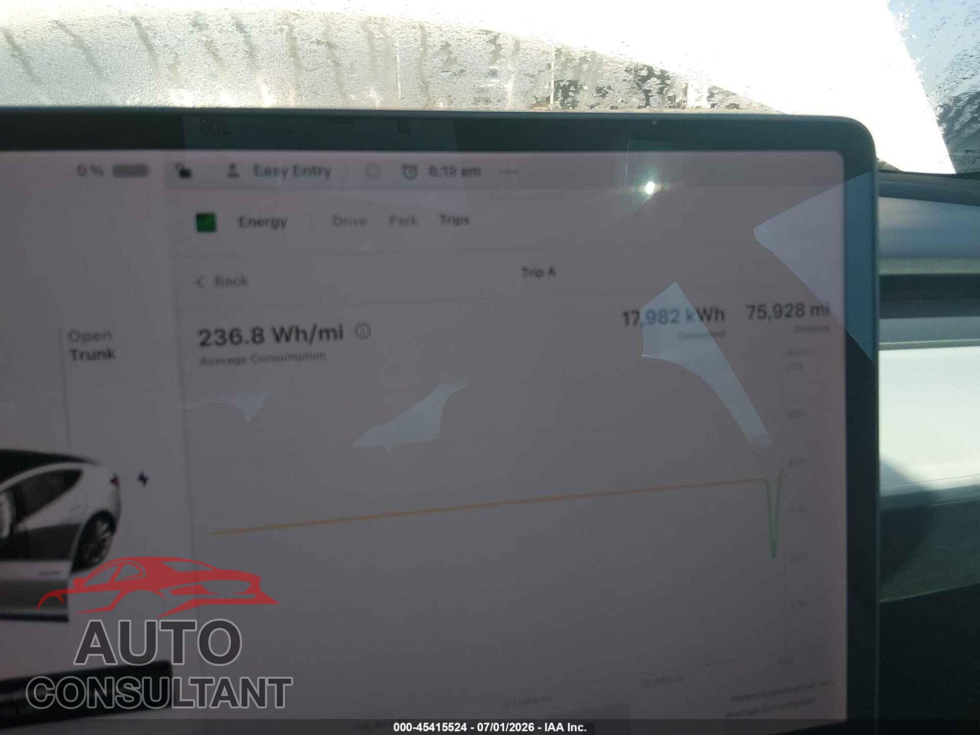 TESLA MODEL 3 2019 - 5YJ3E1EA8KF315140