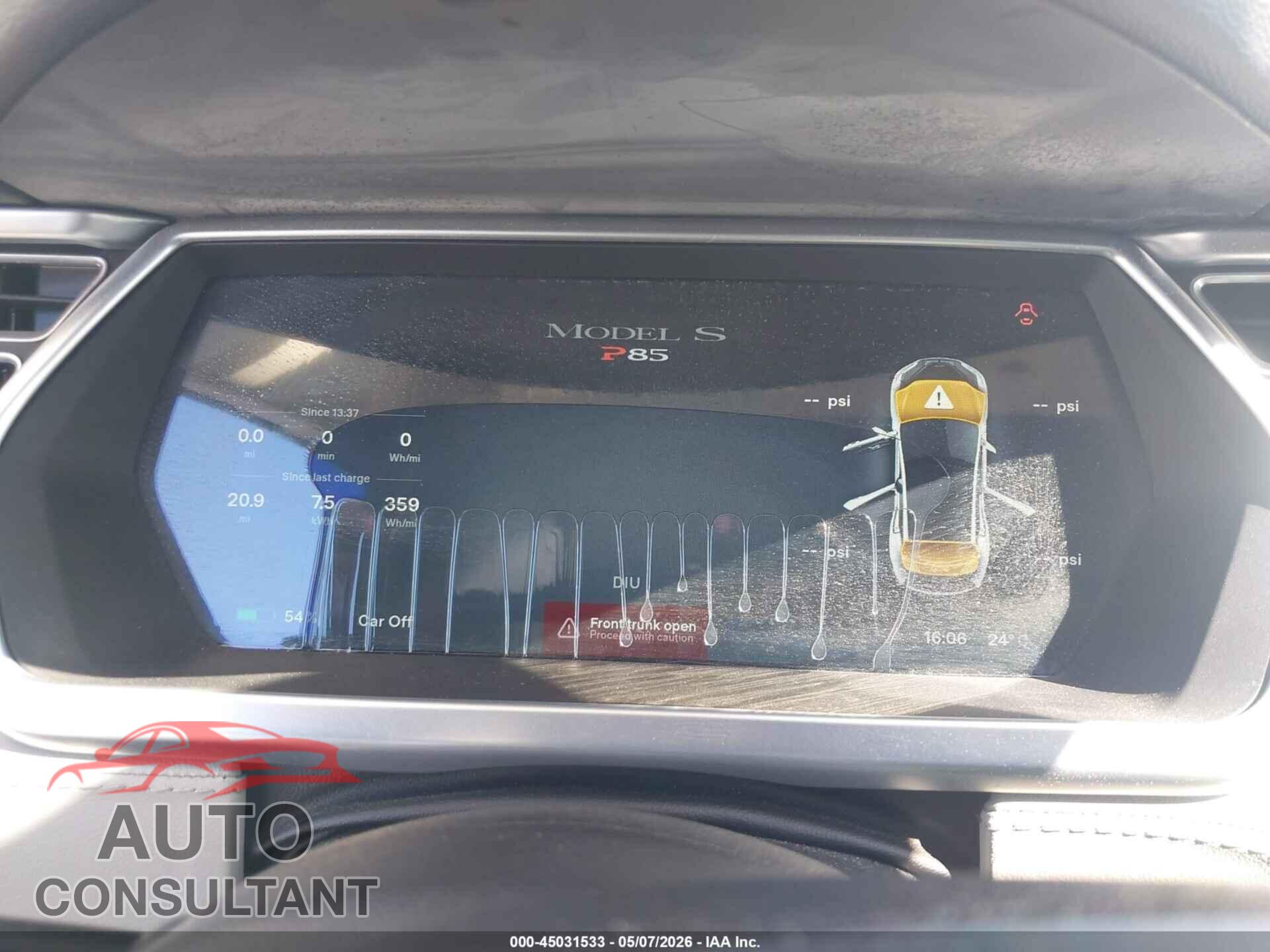 TESLA MODEL S 2013 - 5YJSA1DP6DFP22342