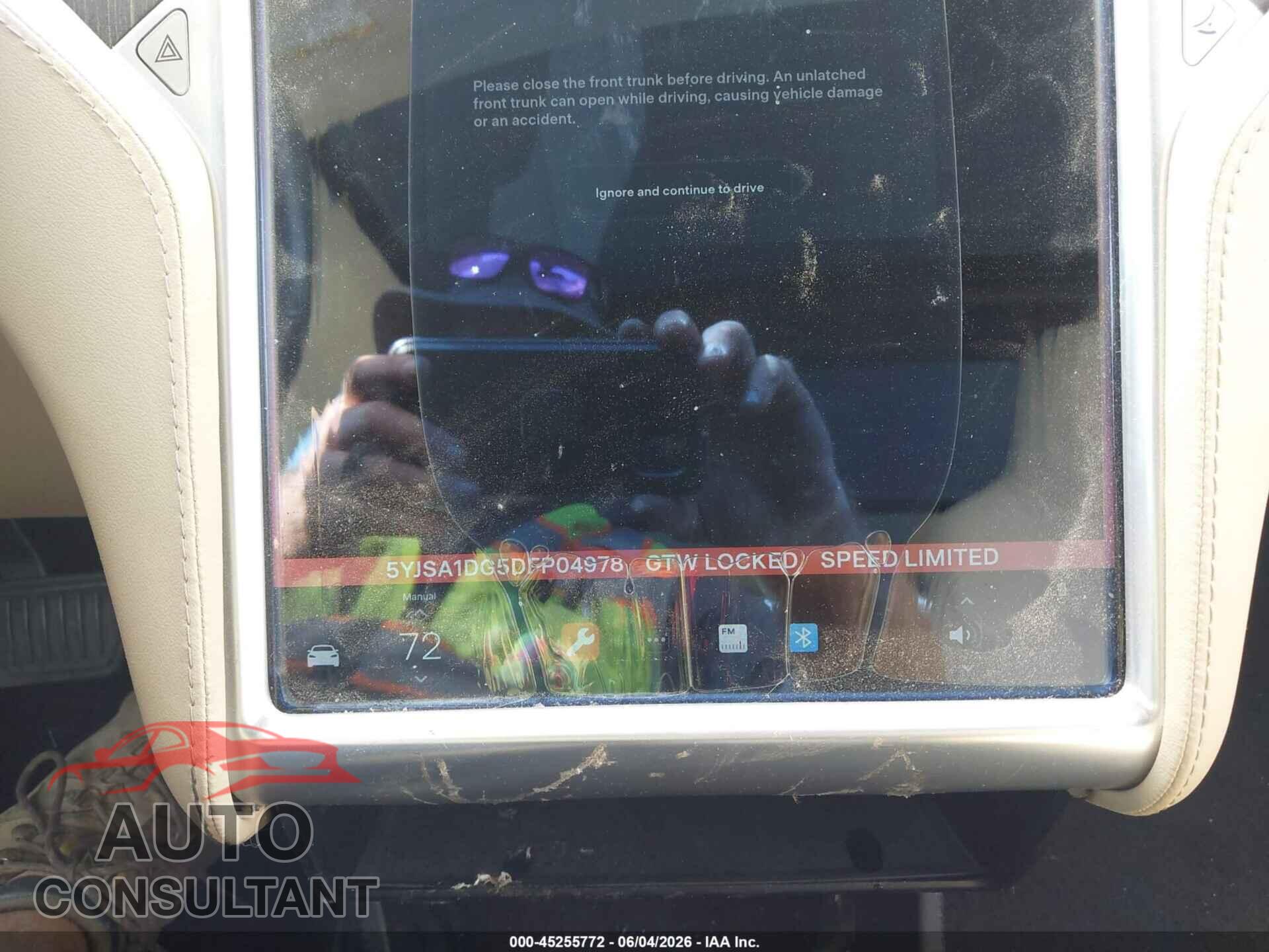 TESLA MODEL S 2013 - 5YJSA1DG5DFP04978