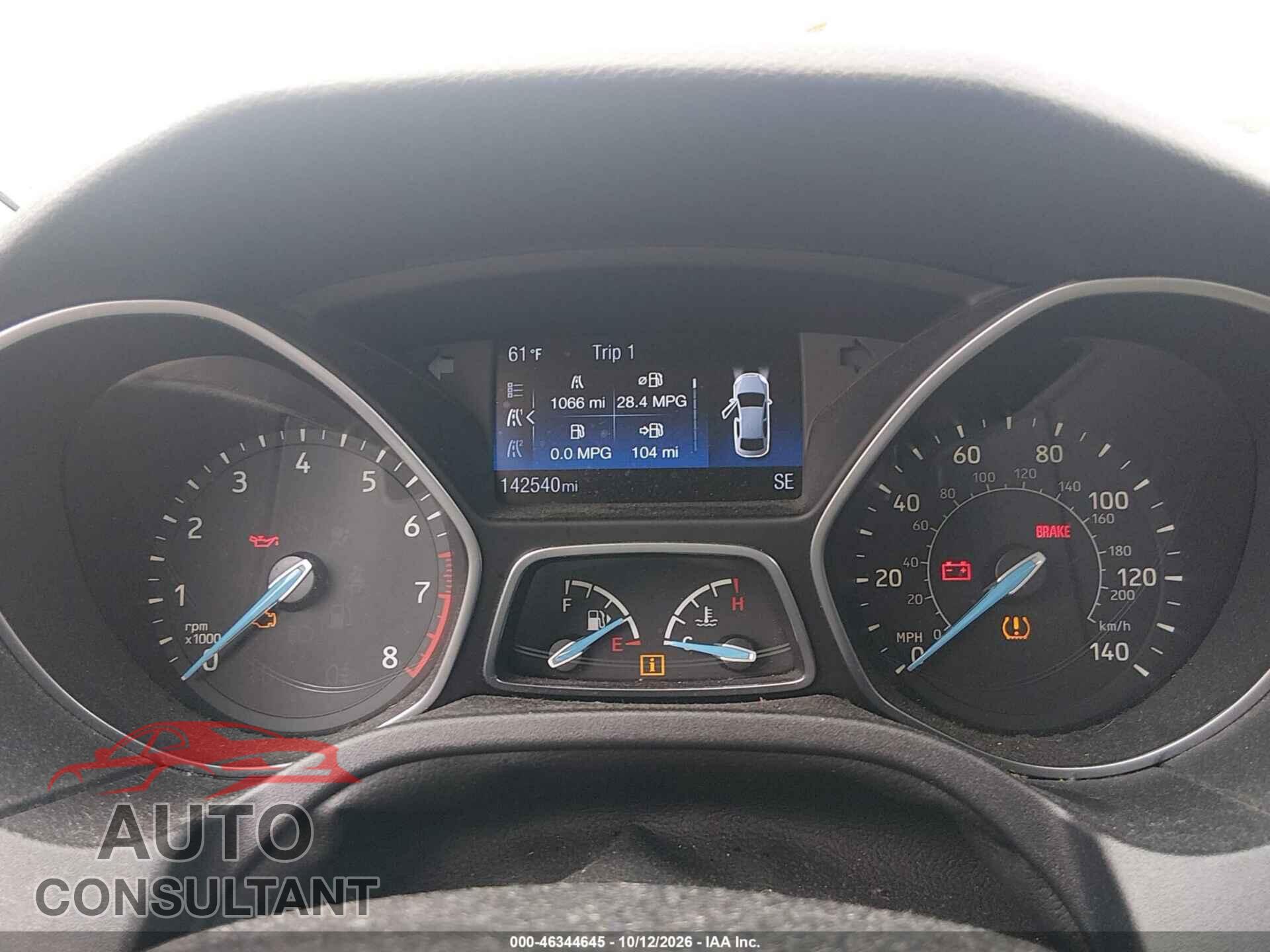 FORD FOCUS 2017 - 1FADP3FEXHL218237