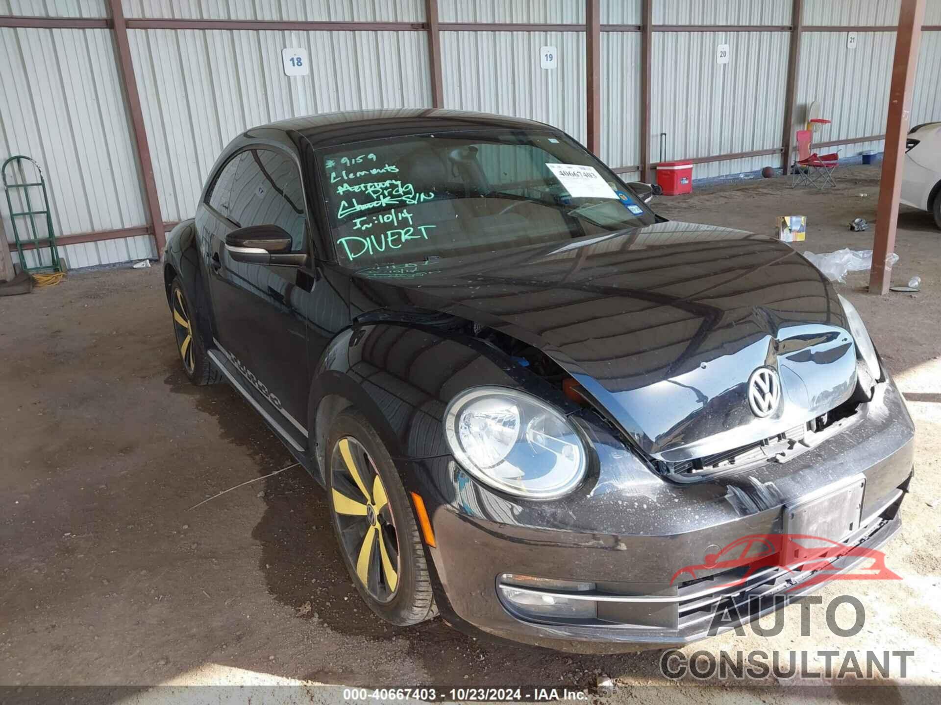 VOLKSWAGEN BEETLE 2012 - 3VWVA7AT0CM634668