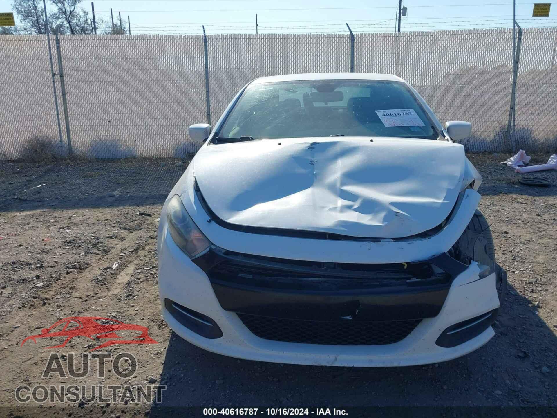 DODGE DART 2016 - 1C3CDFAA2GD767433