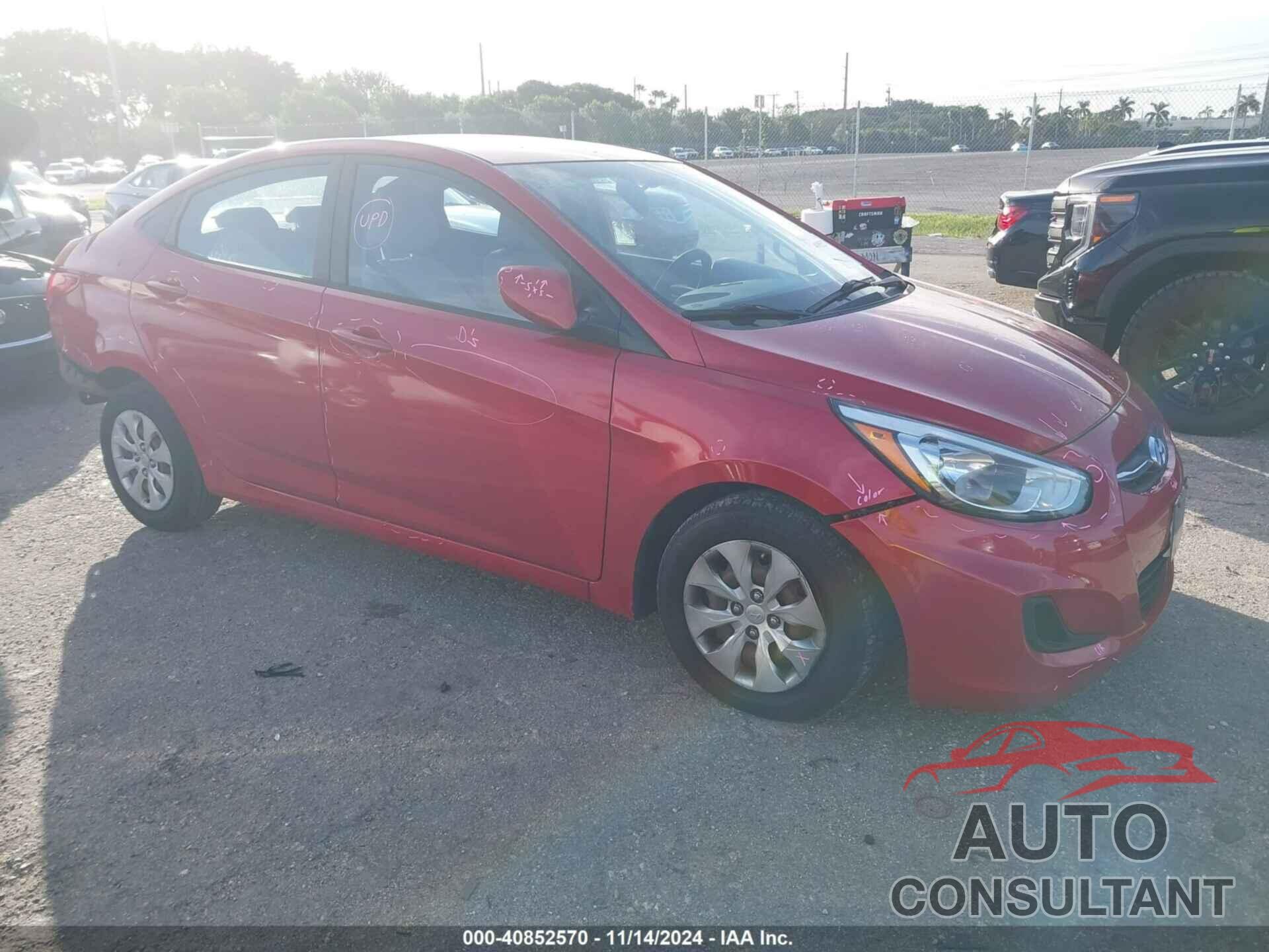 HYUNDAI ACCENT 2016 - KMHCT4AE7GU997888